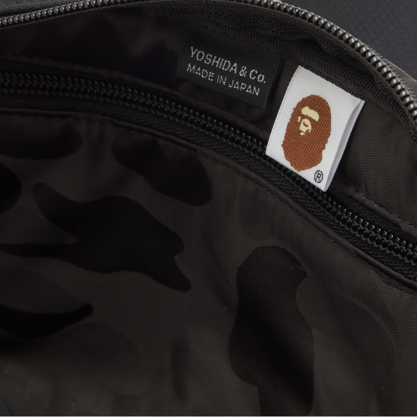 A Bathing Ape Porter Solid Camo Waist Bag Black END. (GB)