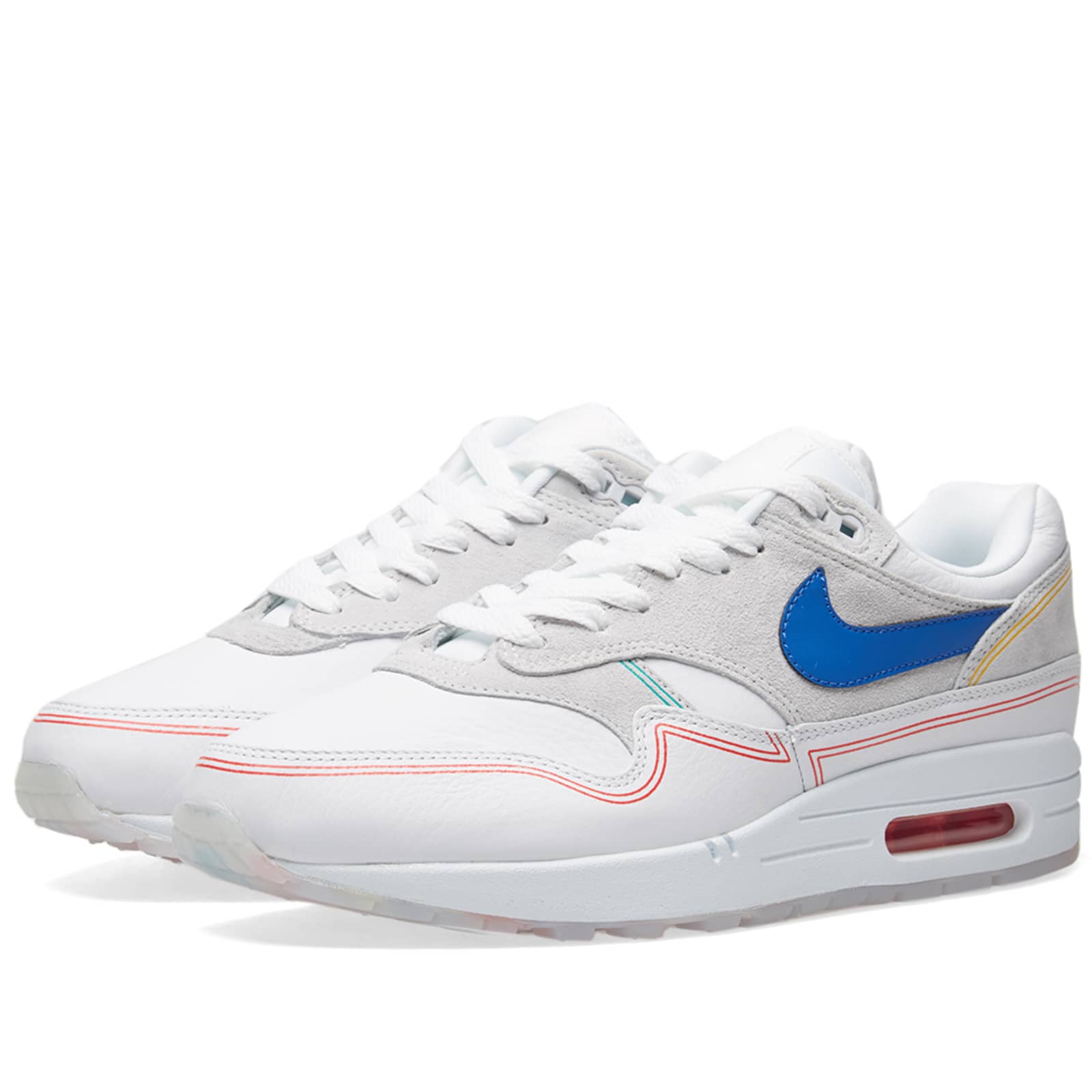 air max 1 white red blue