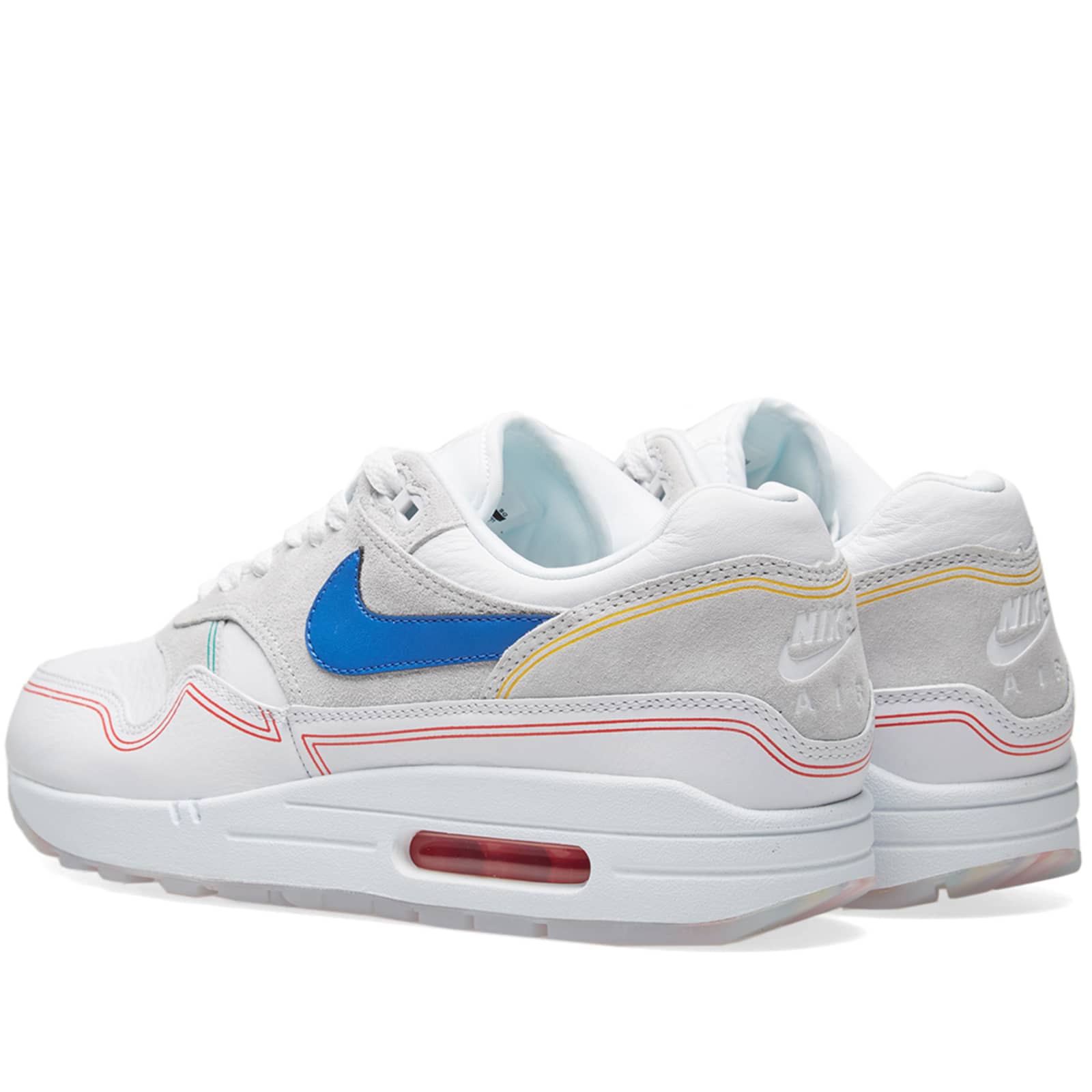 nike air max 1 white blue