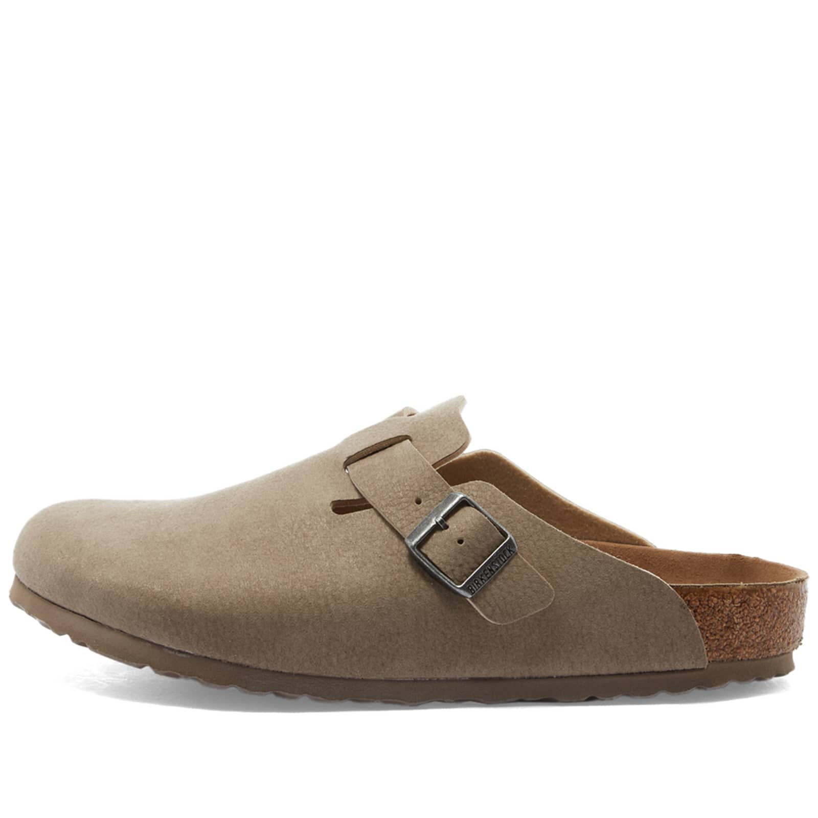 Birkenstock Boston Vegan Grey Taupe Desert Dust | END. (AR)