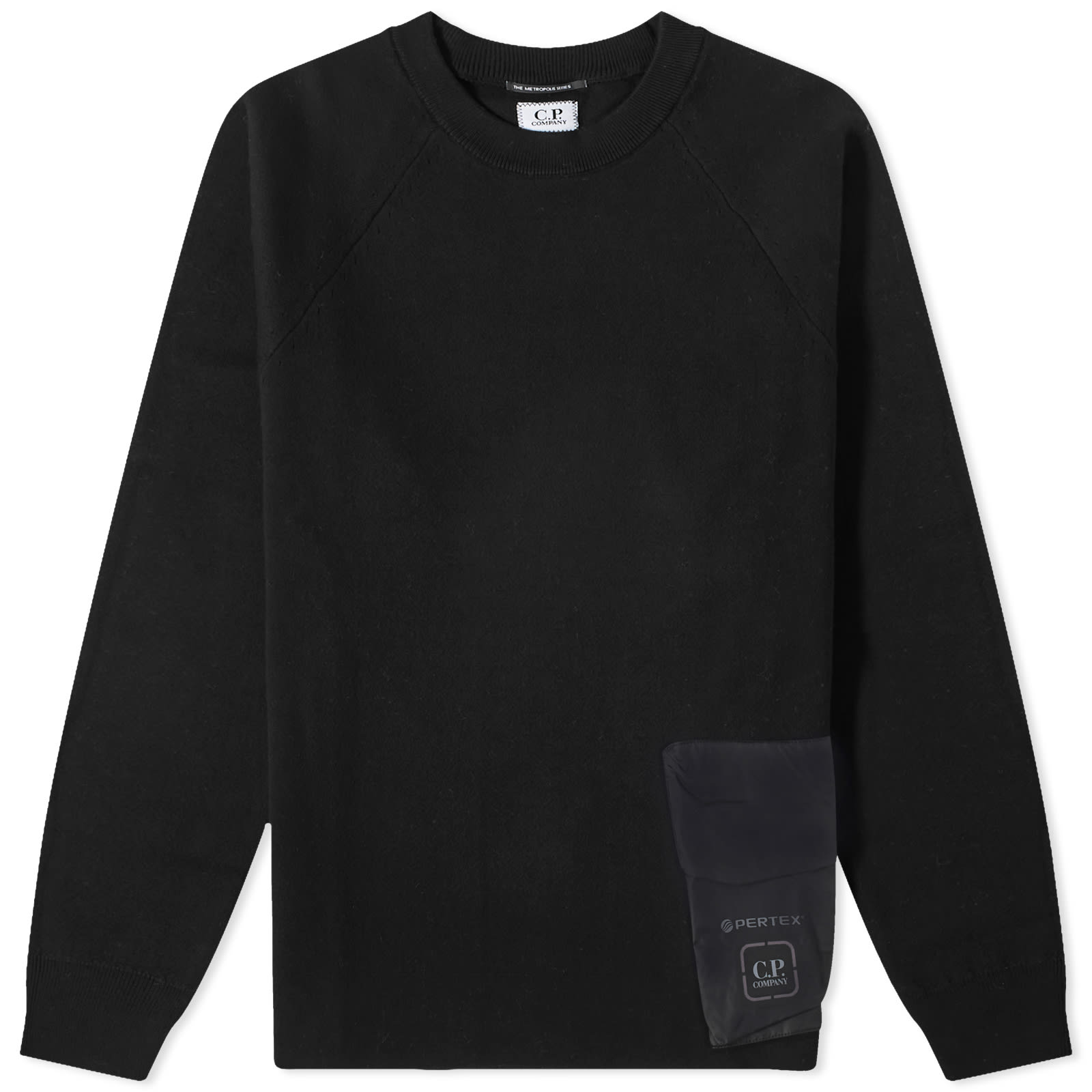 C.P. Company Double Mixed Pocket Crew Sweat - Black