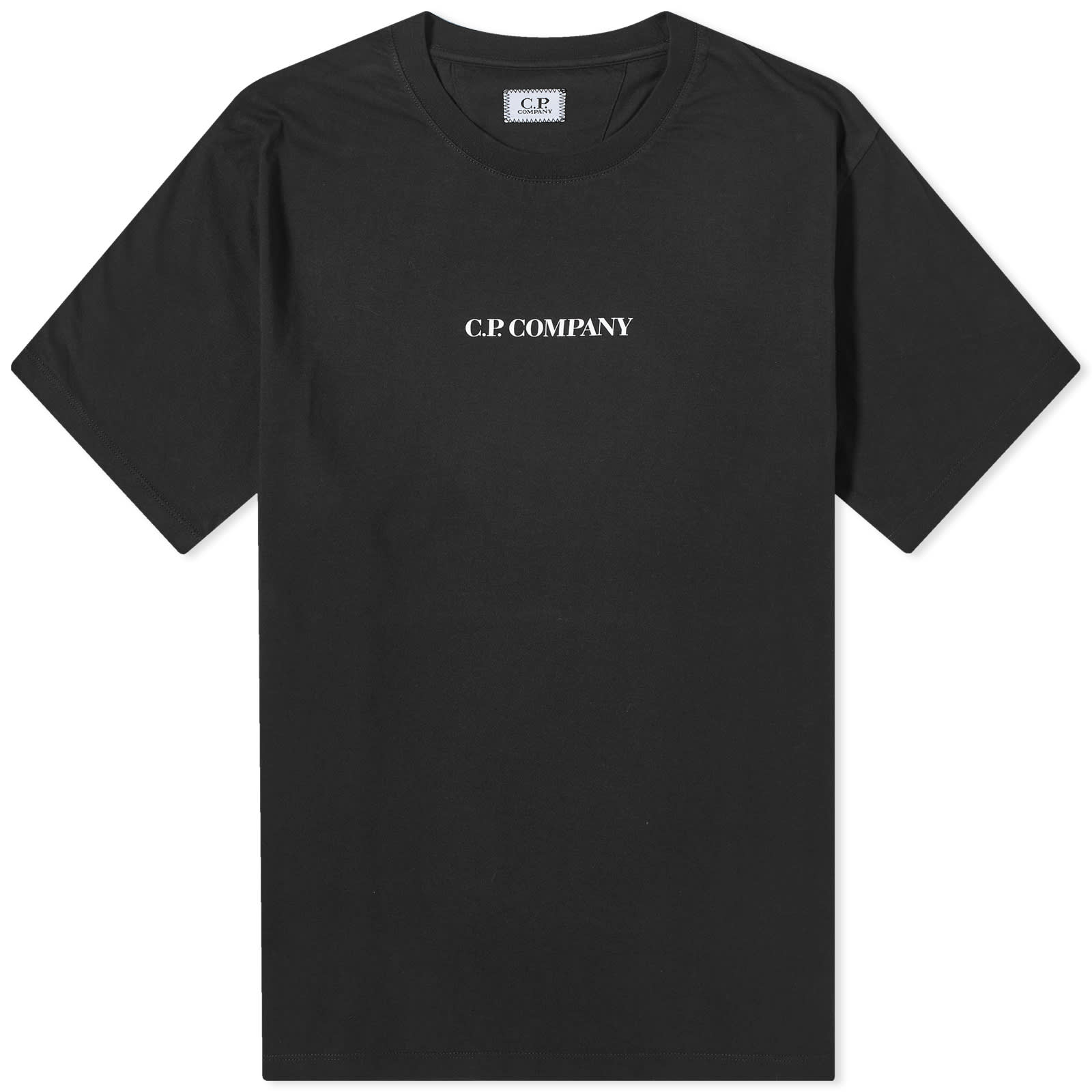 C P Company Blur Logo T Shirt Black END c-p-company-blur-logo-t-shirt-black-end