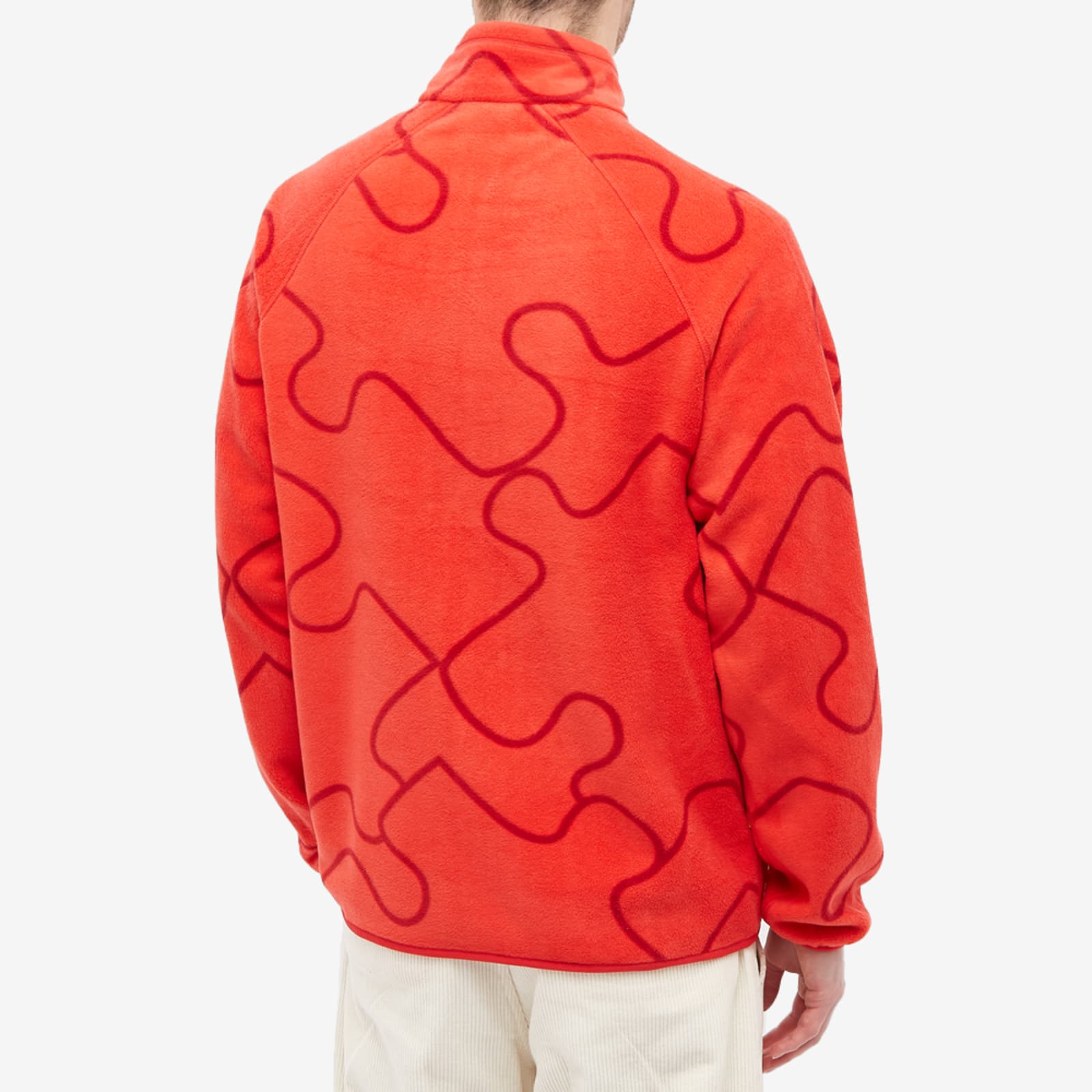 Dime Puzzle Polar Fleece - Red