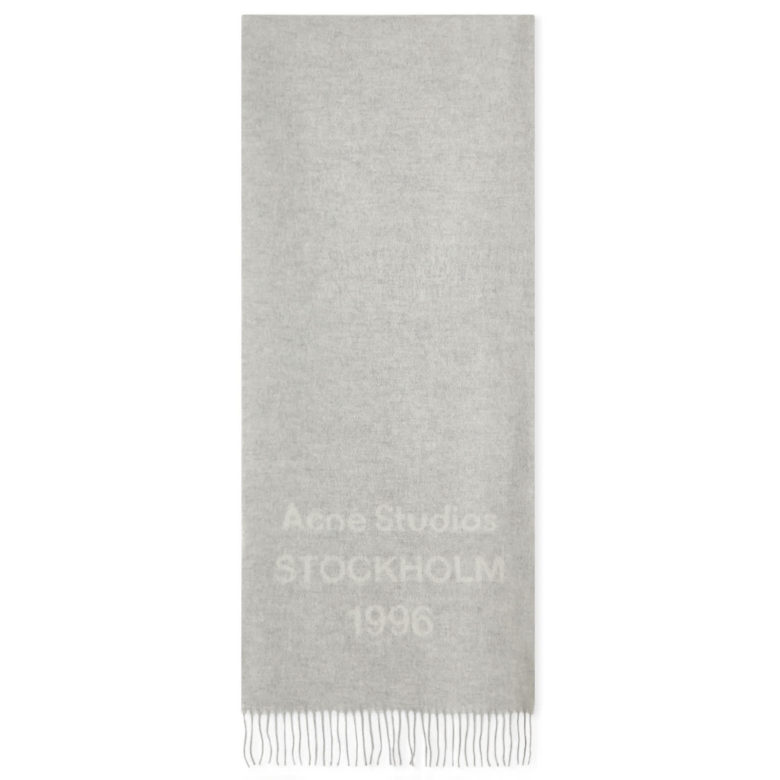 Acne Studios Venus 1996 RWS Scarf - Light Grey Melange  &  White