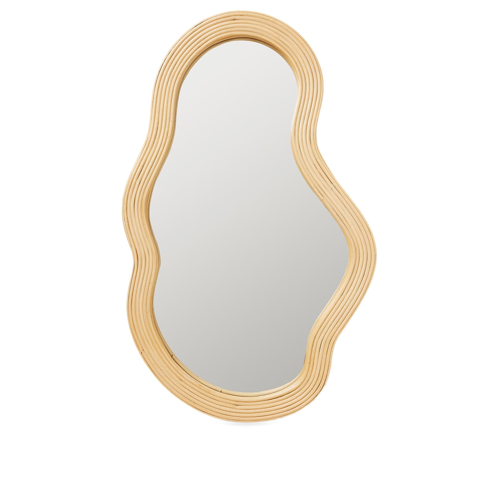 ferm LIVING Pond Rattan Mirror - Medium - Natural