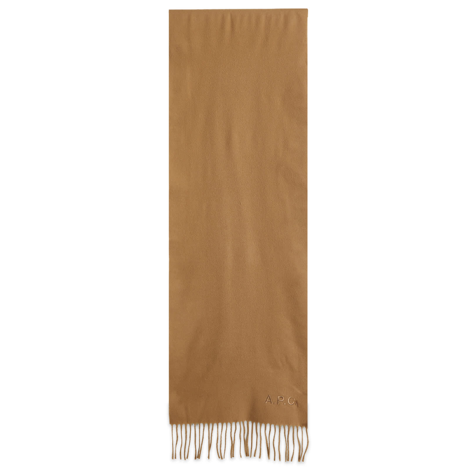 A.P.C. Ambroise Embroidered Scarf - Camel