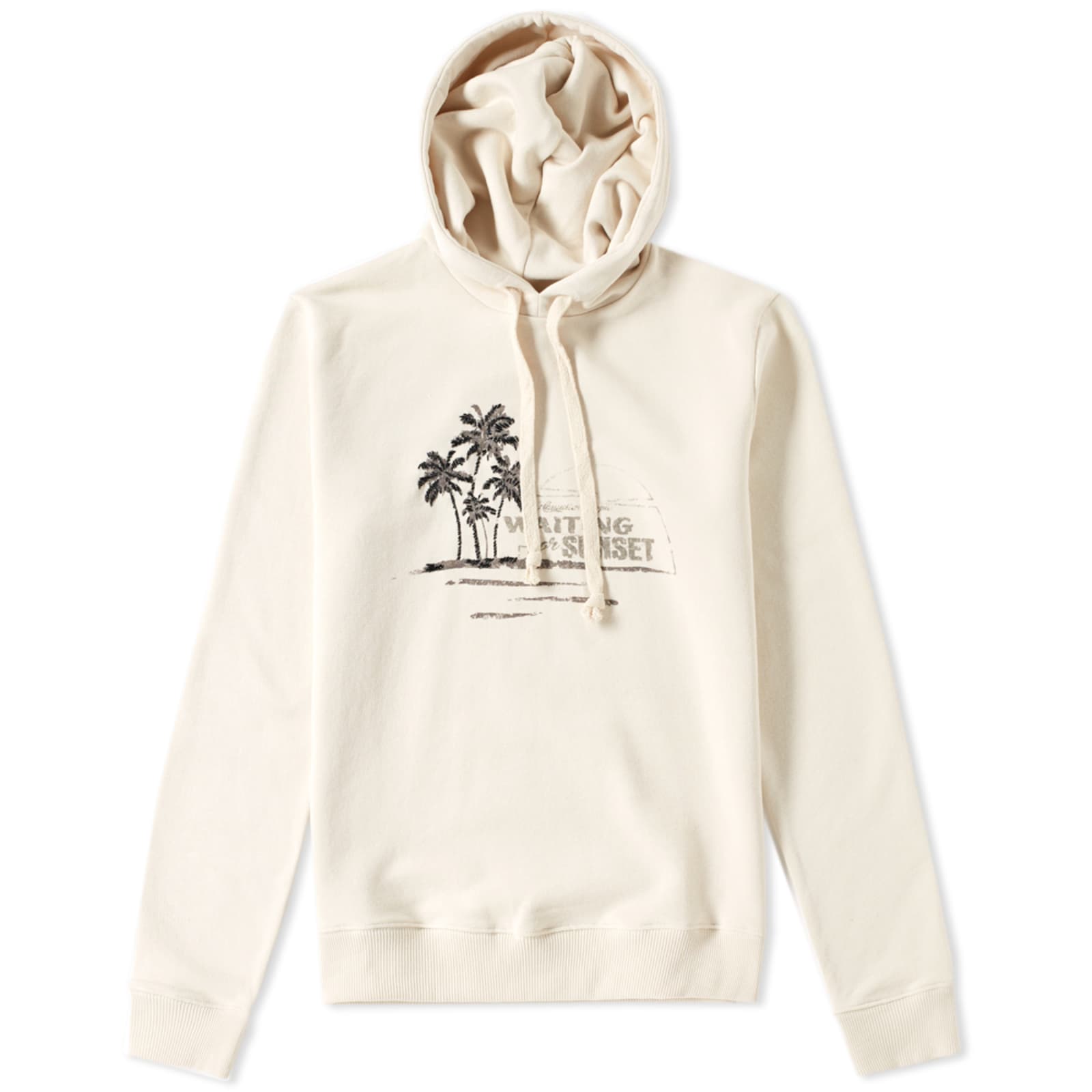 Saint Laurent Embroidered Palm Tree Sunset Hoody - Off White & Black