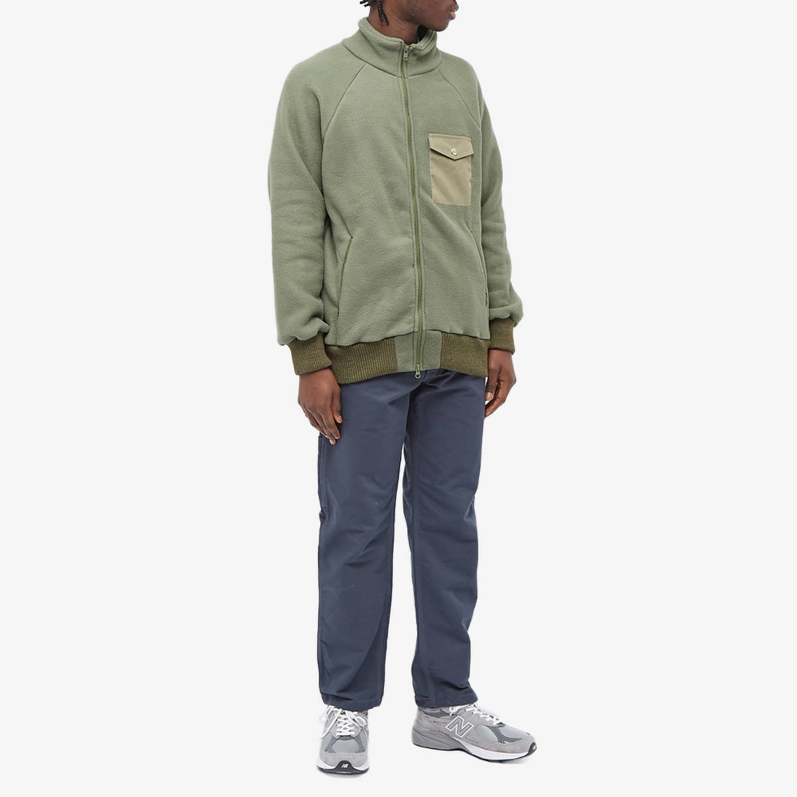 Battenwear Warm Up Fleece Jacket - Olive