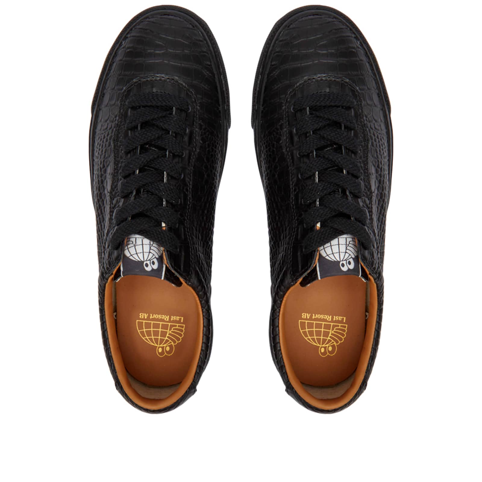 Last Resort Croc Leather 01 Low Sneaker Black END (GB)