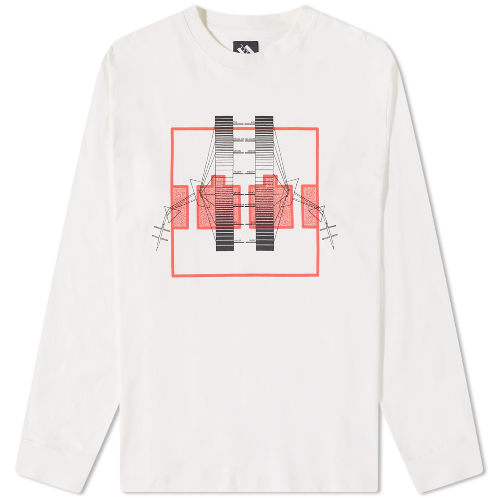 The Trilogy Tapes Long Sleeve Spectrum Block Filter TShirt White END.