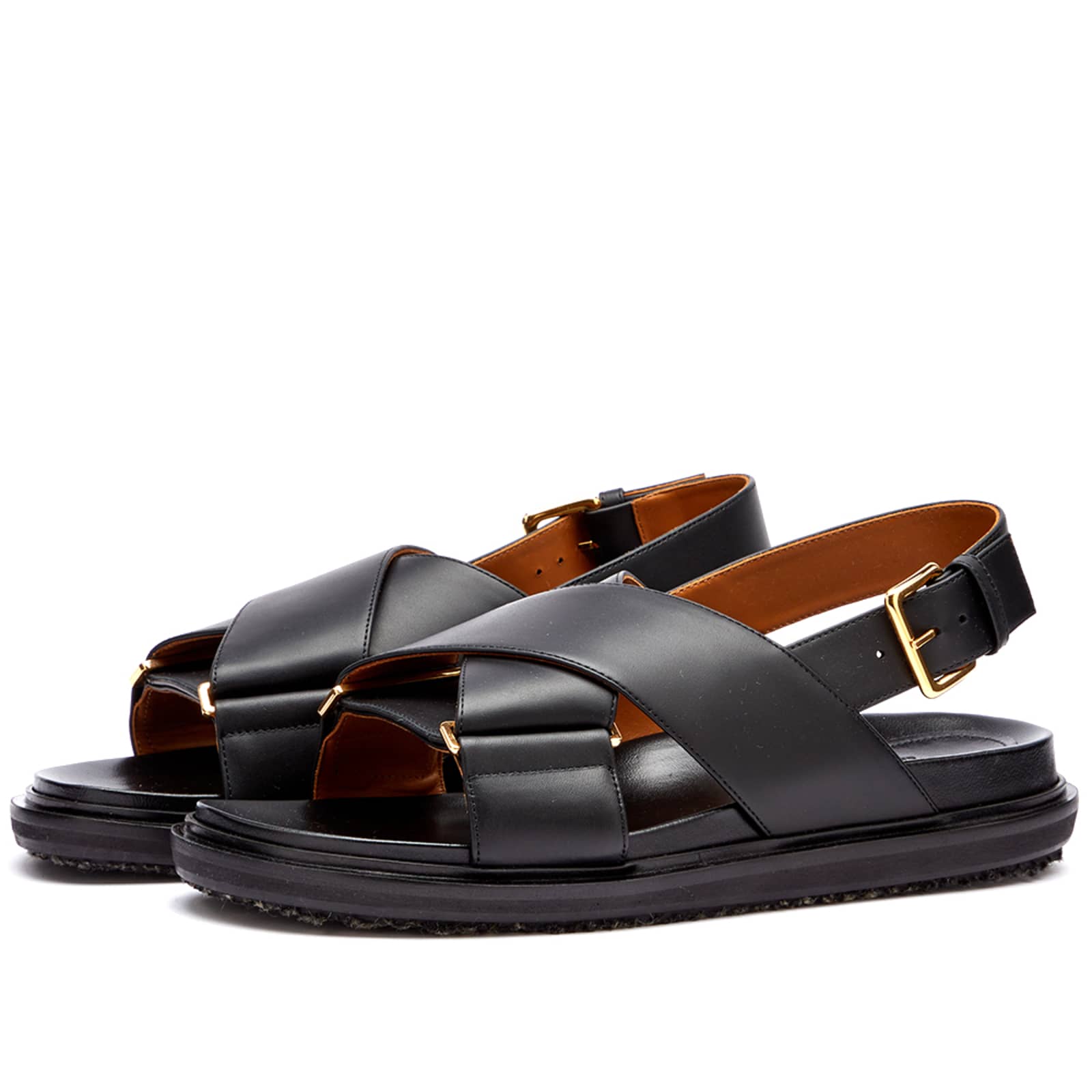 Marni Fussbett Crossed Sandal - Black