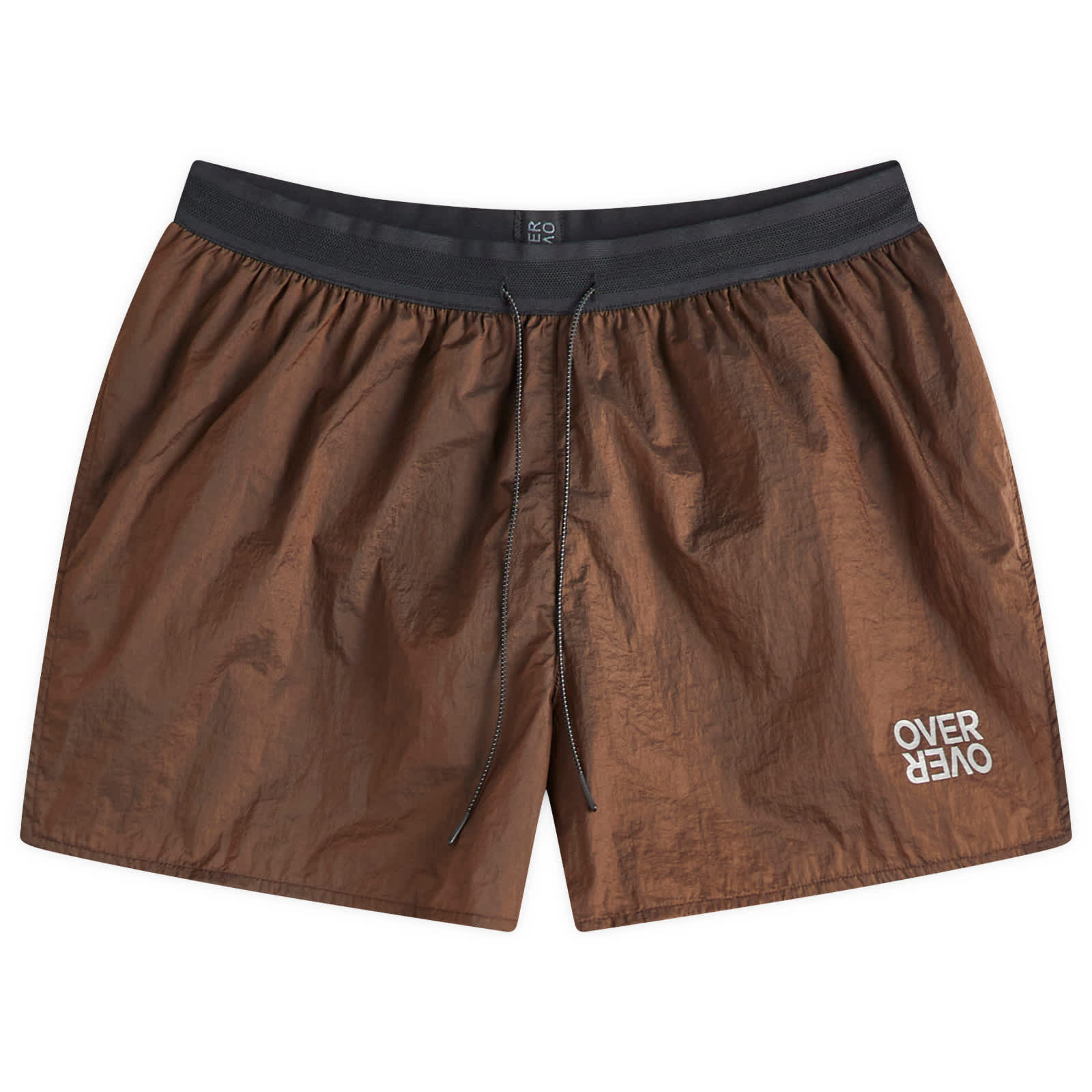 OVER OVER 4" Track Shorts - Hot Chocolate