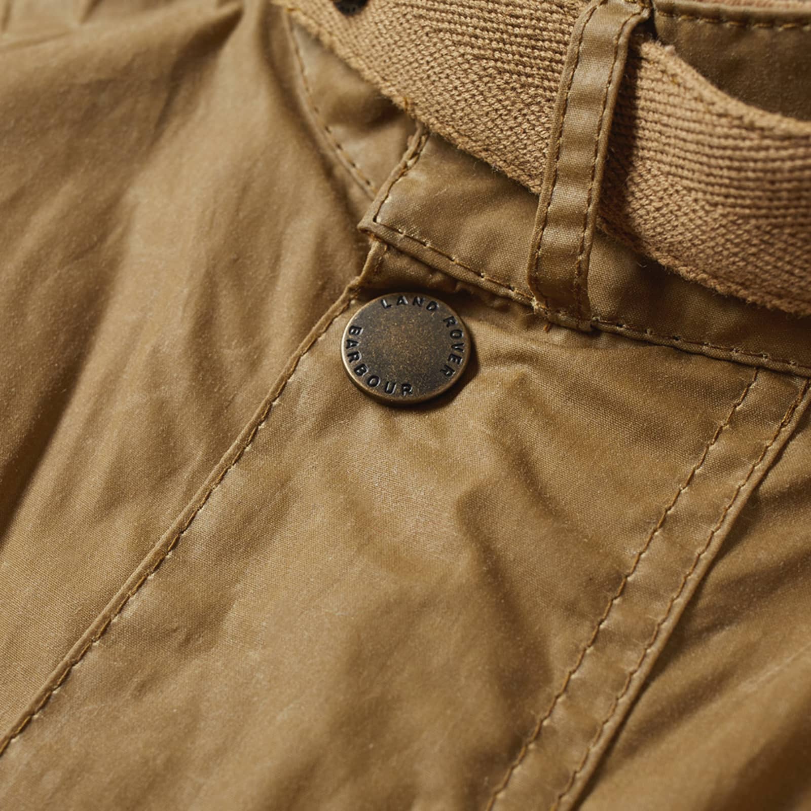 Barbour x Land Rover Hirta Wax Jacket Sand END.