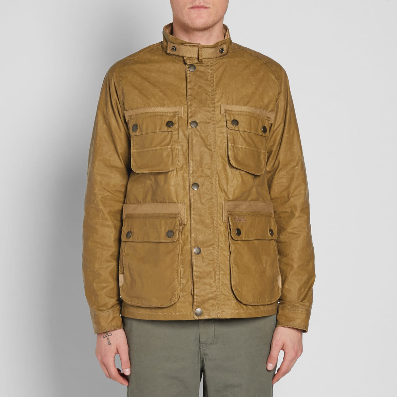 Barbour x Land Rover Hirta Wax Jacket Sand END.