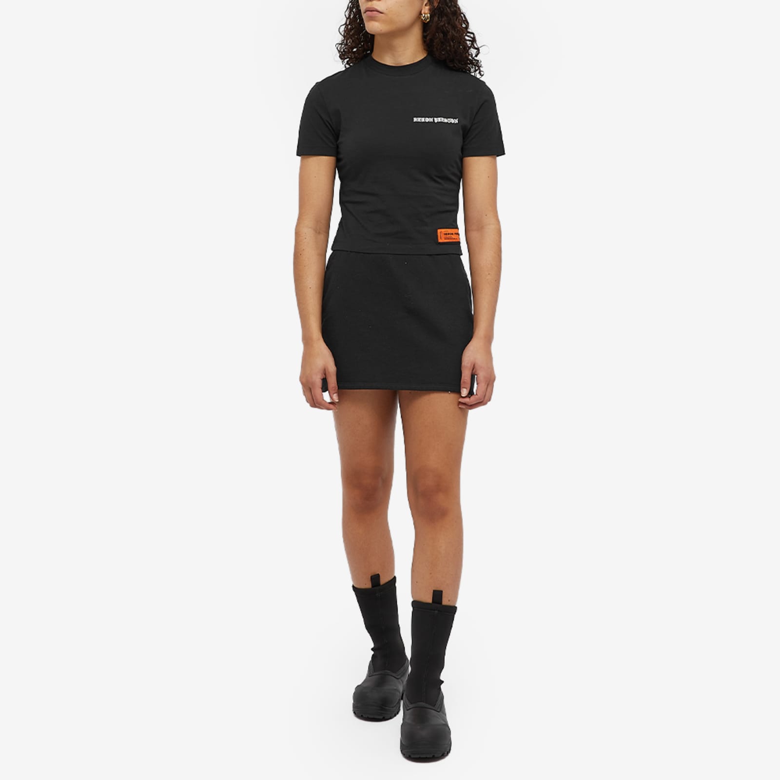 Heron Preston Gothic Logo Baby TShirt Black & White END. (AU)