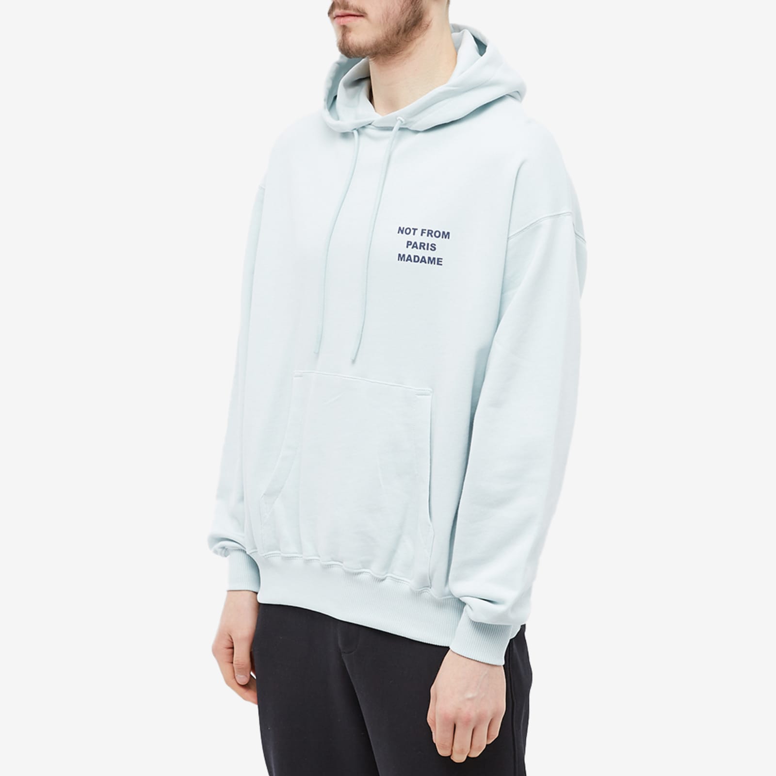 Drôle de Monsieur Not From Paris Madame Classic Hoodie Light Blue | END ...