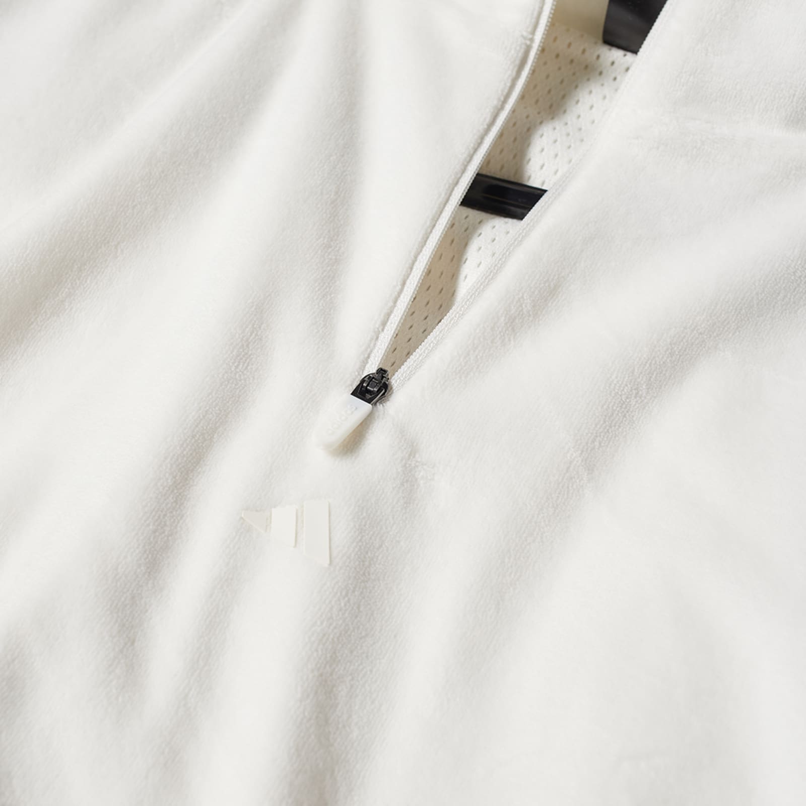 Adidas Basketball Velour Half Zip Cloud White END IT 