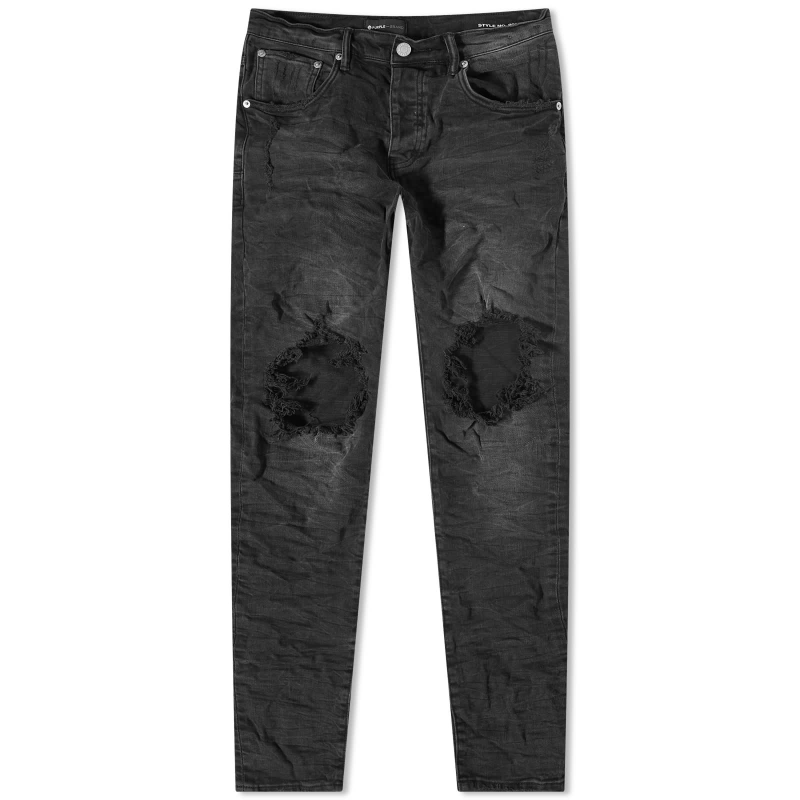 Purple Brand Slim Repair Jean - Black