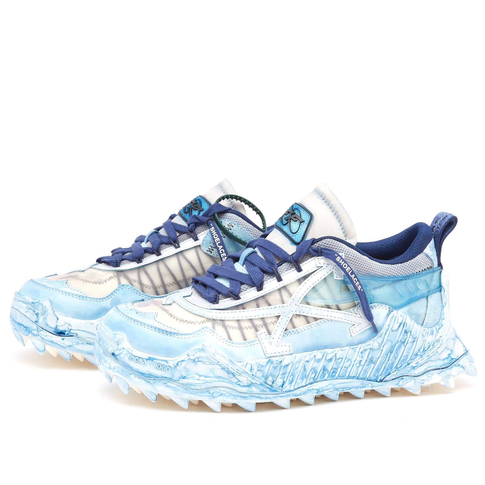 Off white sneaker blue clearance