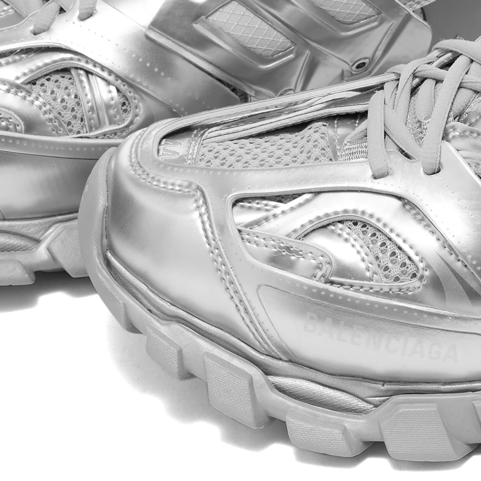 black and silver balenciaga sneakers