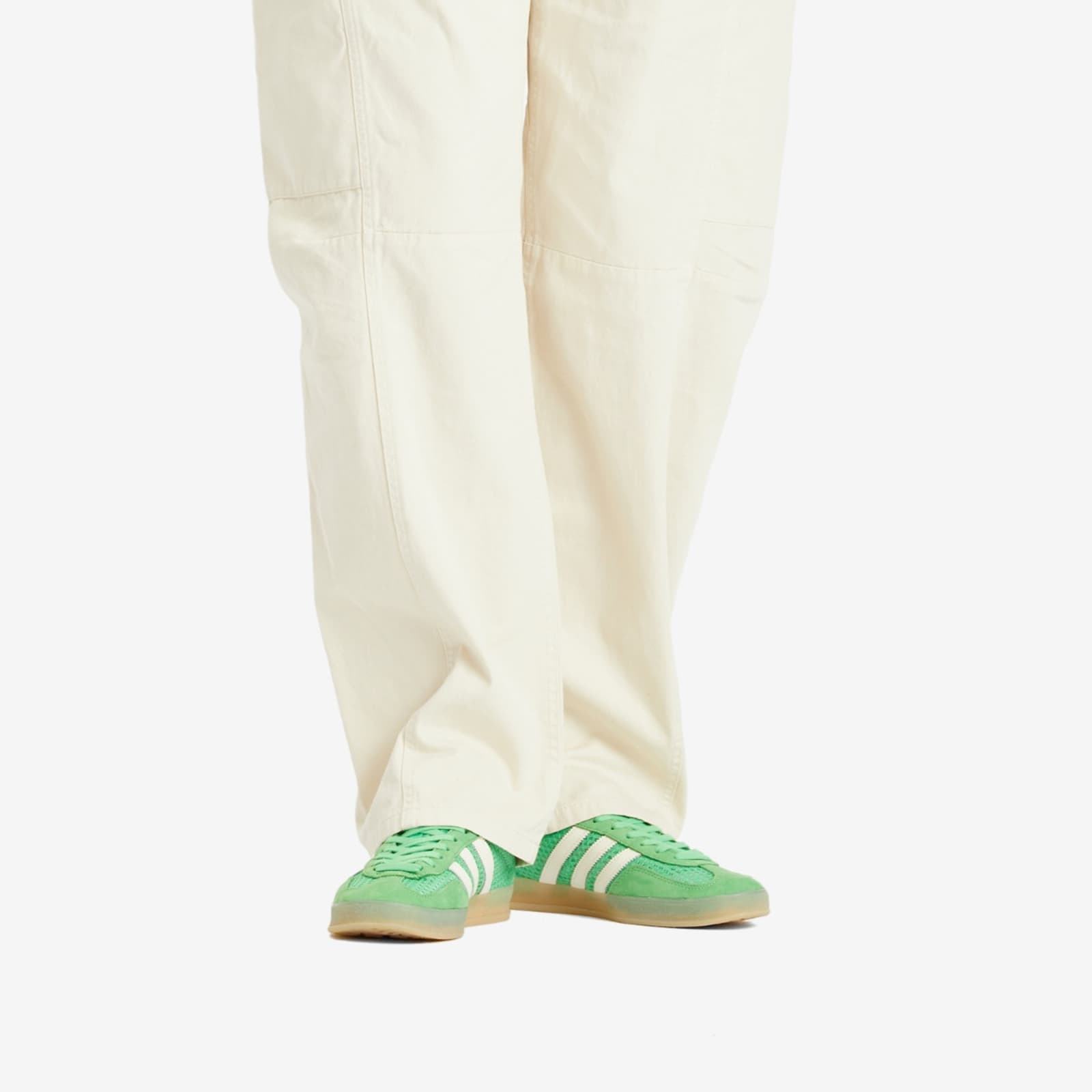 Adidas Gazelle Indoor Sneaker - Energy Green, Off White & Beige
