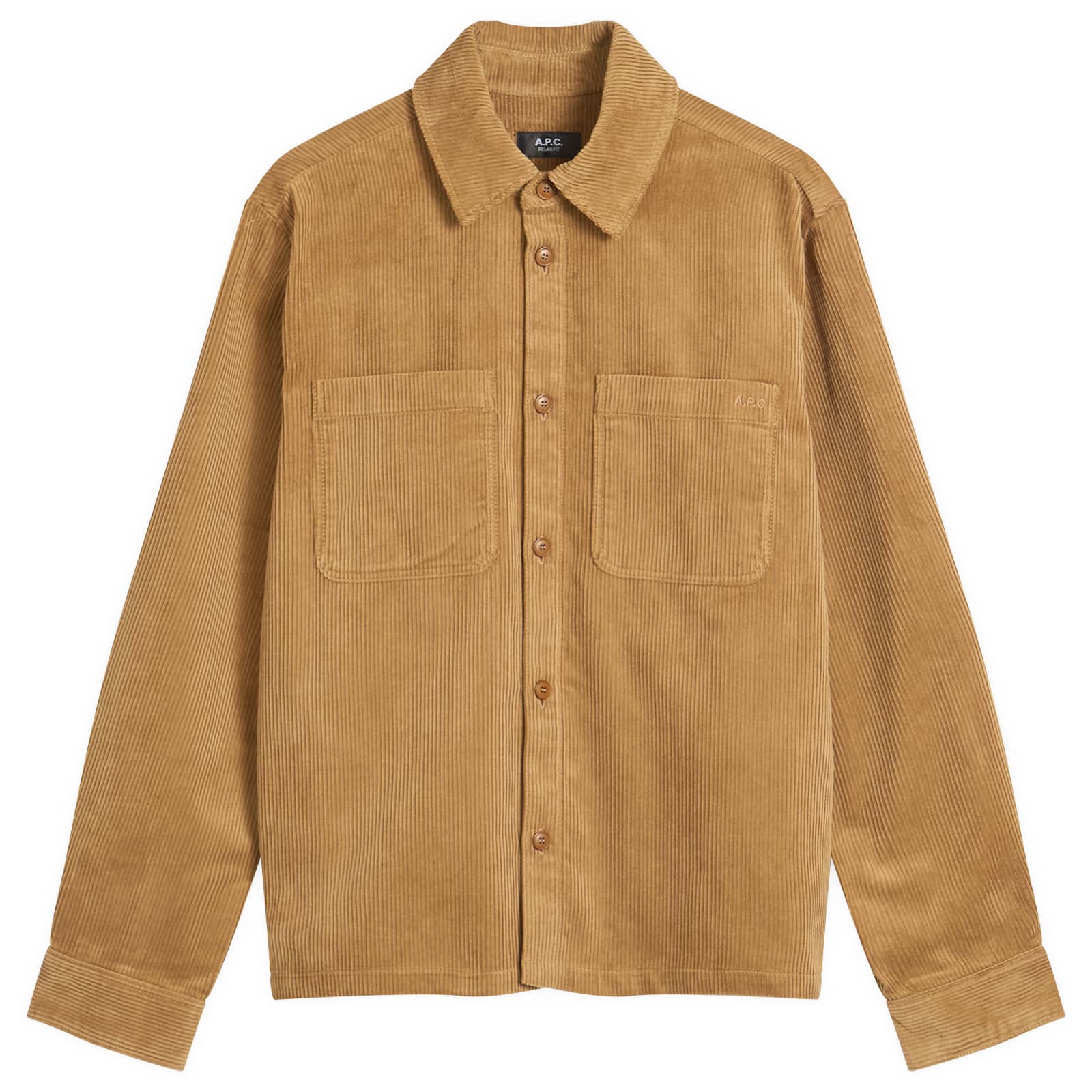 A.P.C. Leon Corduroy Overshirt - Brown