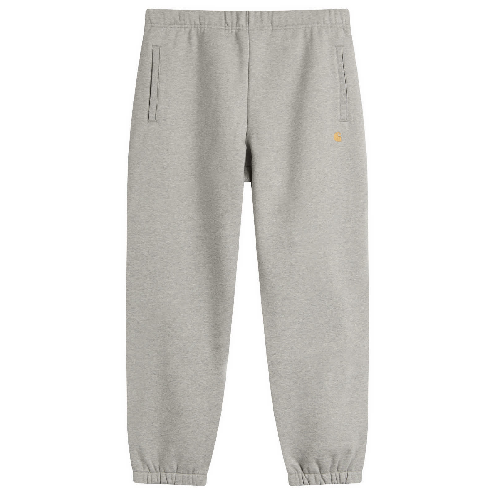 Carhartt WIP Chase Sweat Pants - Grey Heather & Gold