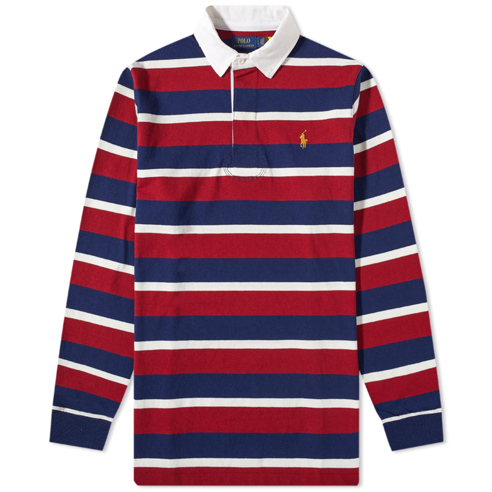 Polo Ralph Lauren Multi Striped Rugby Shirt Holiday Red Multi END. (US)