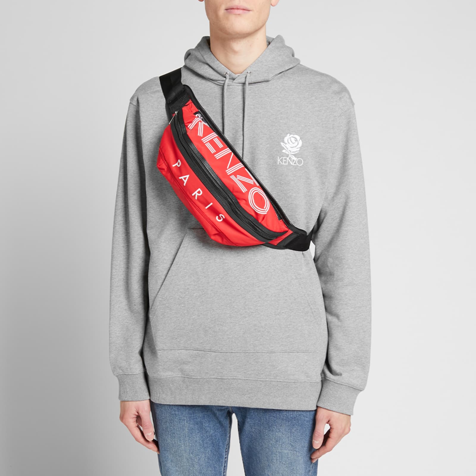 Kenzo Paris Sport Cross Body Bag Medium Red END. (US)