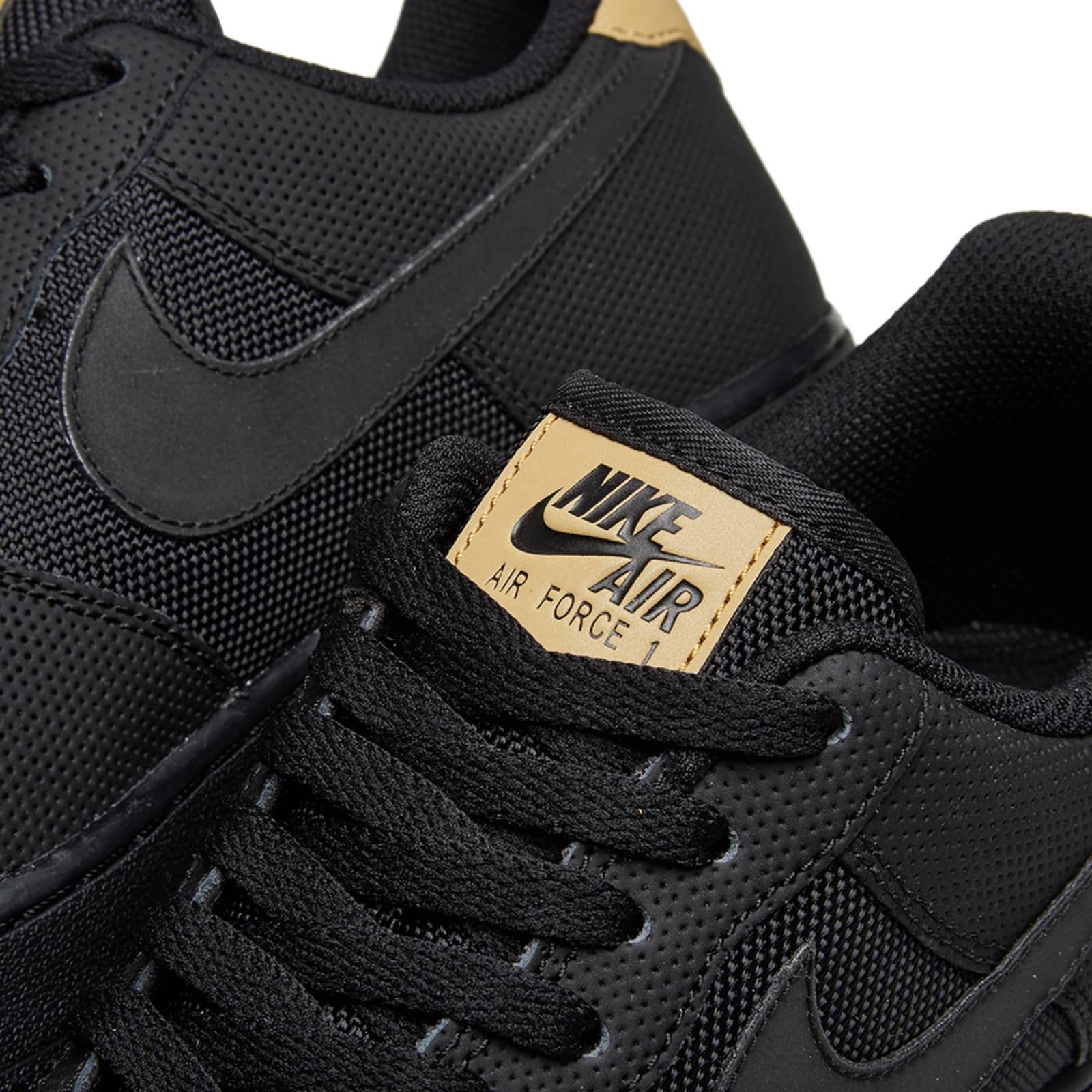 air force 1 black metallic gold
