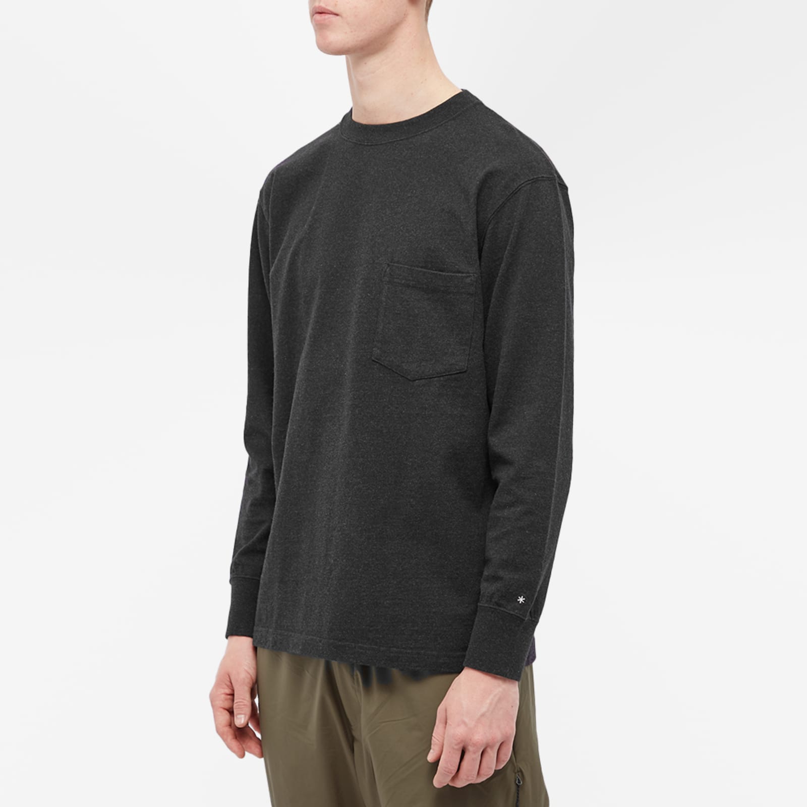 Snow Peak Long Sleeve Recycled Cotton Heavy TShirt Black END. (Europe)