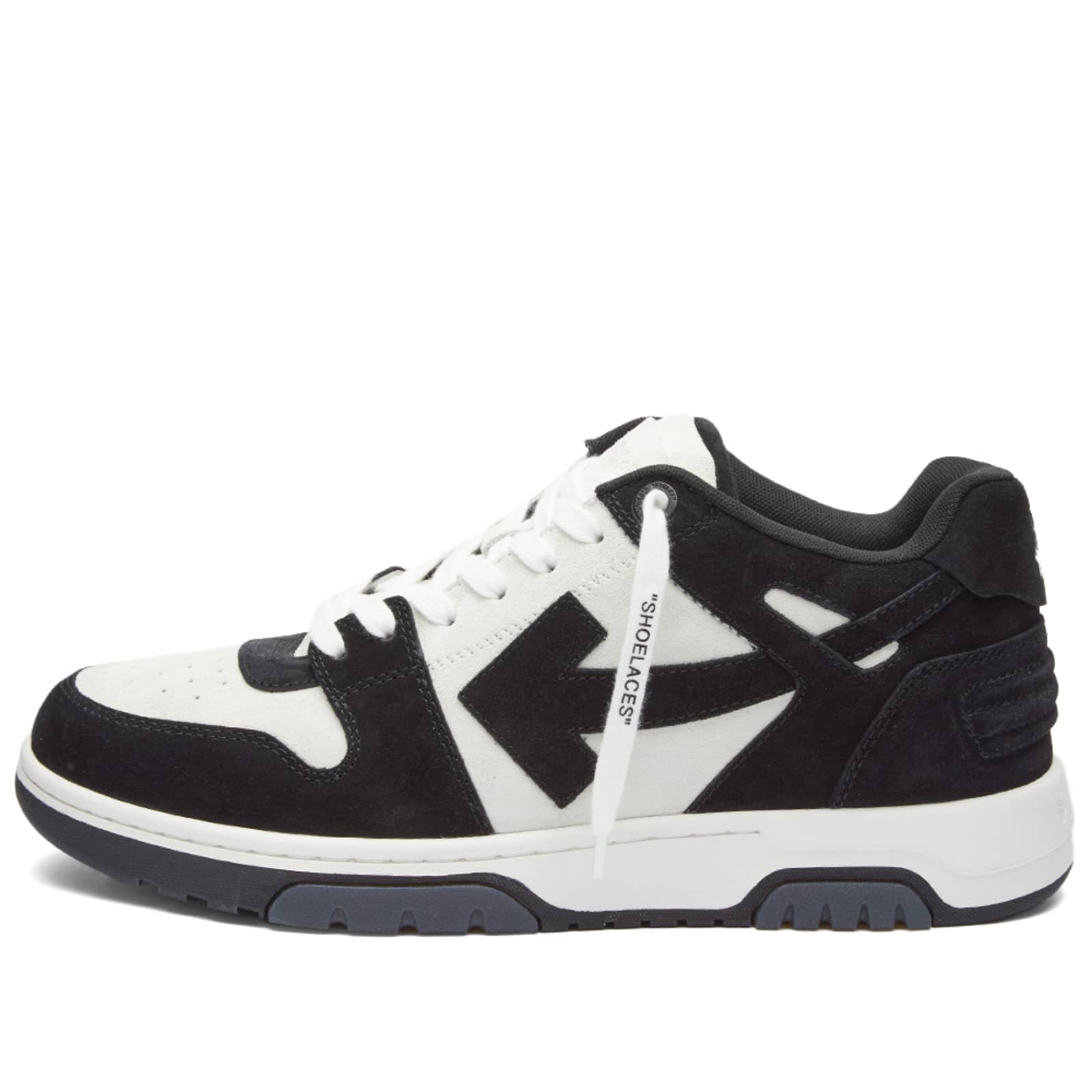OffWhite Out Of Office Suede Sneaker Black & White END.