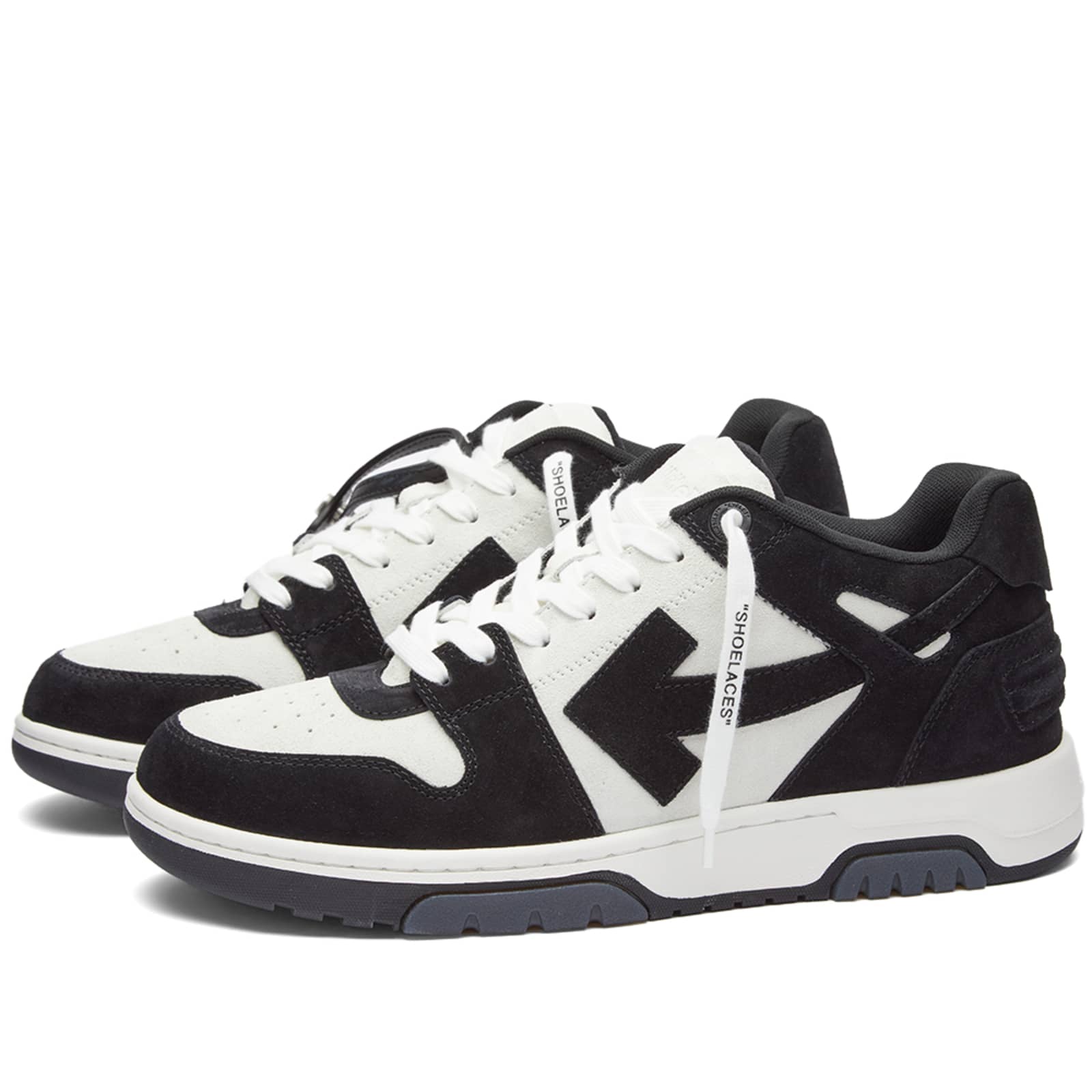OffWhite Out Of Office Suede Sneaker Black & White END.