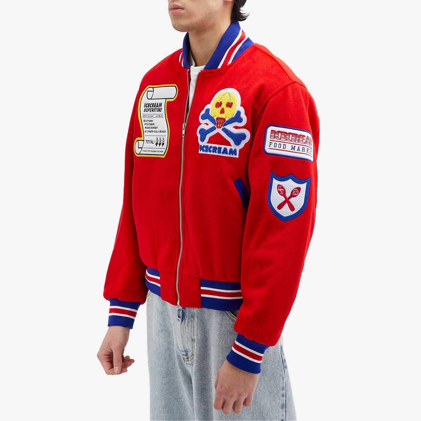 ICECREAM Supplies Varsity Jacket Red END. (US)