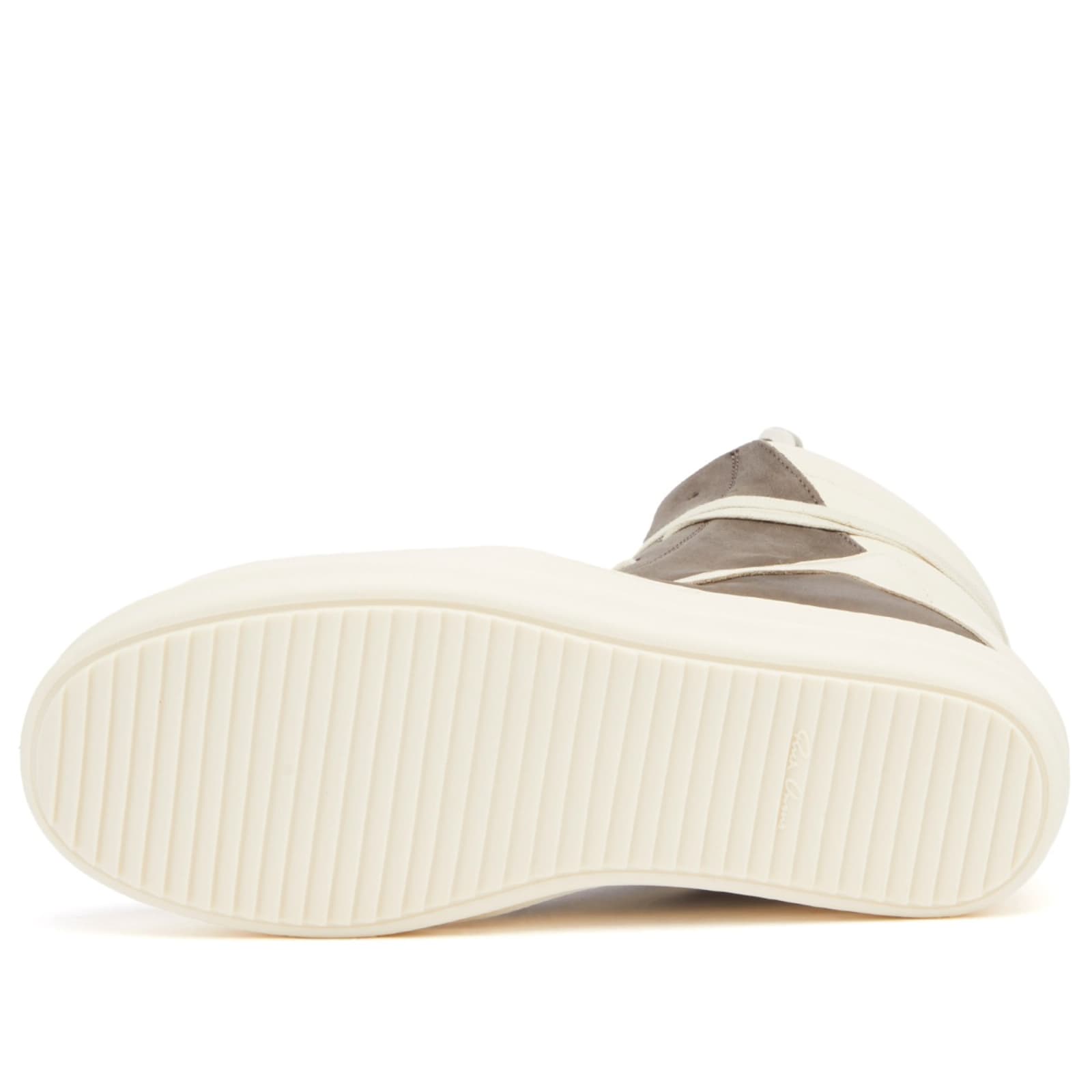 Rick Owens Leather and Nubuck Geobasket Sneakers