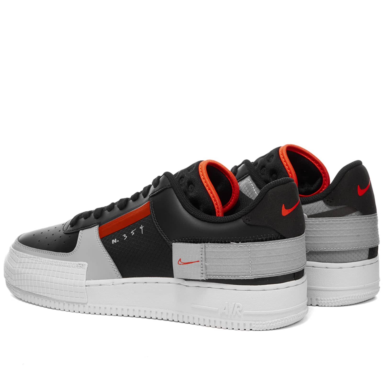 black grey and red air force