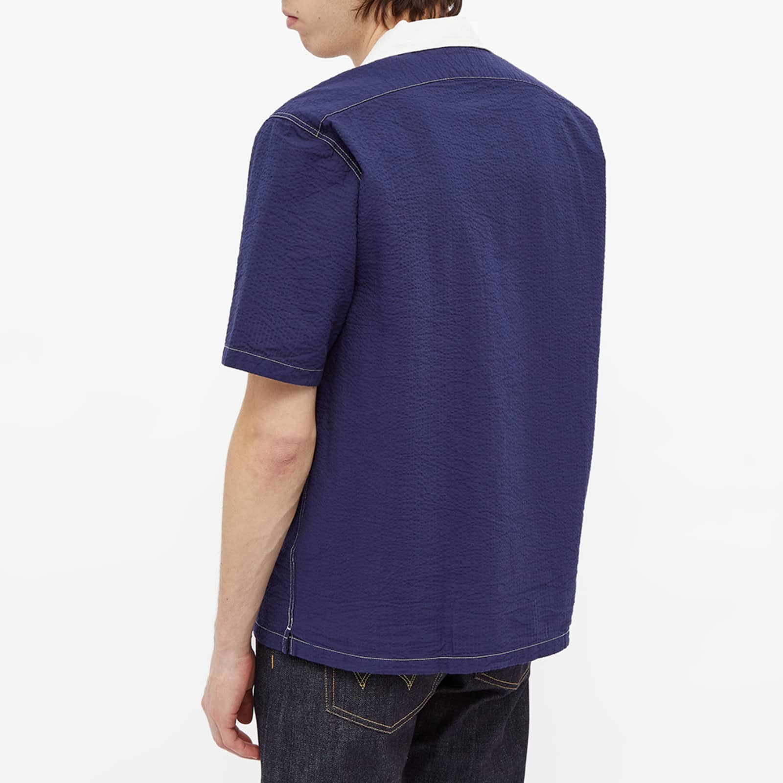 Edwin Short Sleeve Katakana Crew Shirt Maritime Blue END.