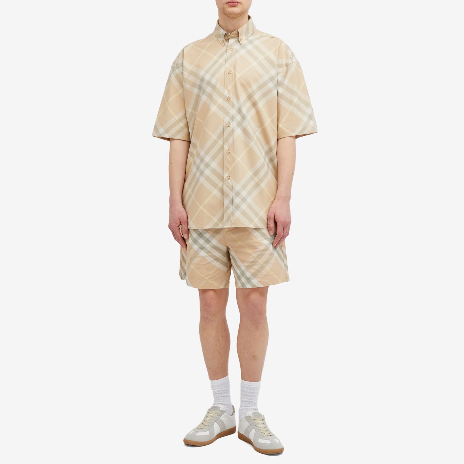 Burberry EKD Logo Check Swim Shorts