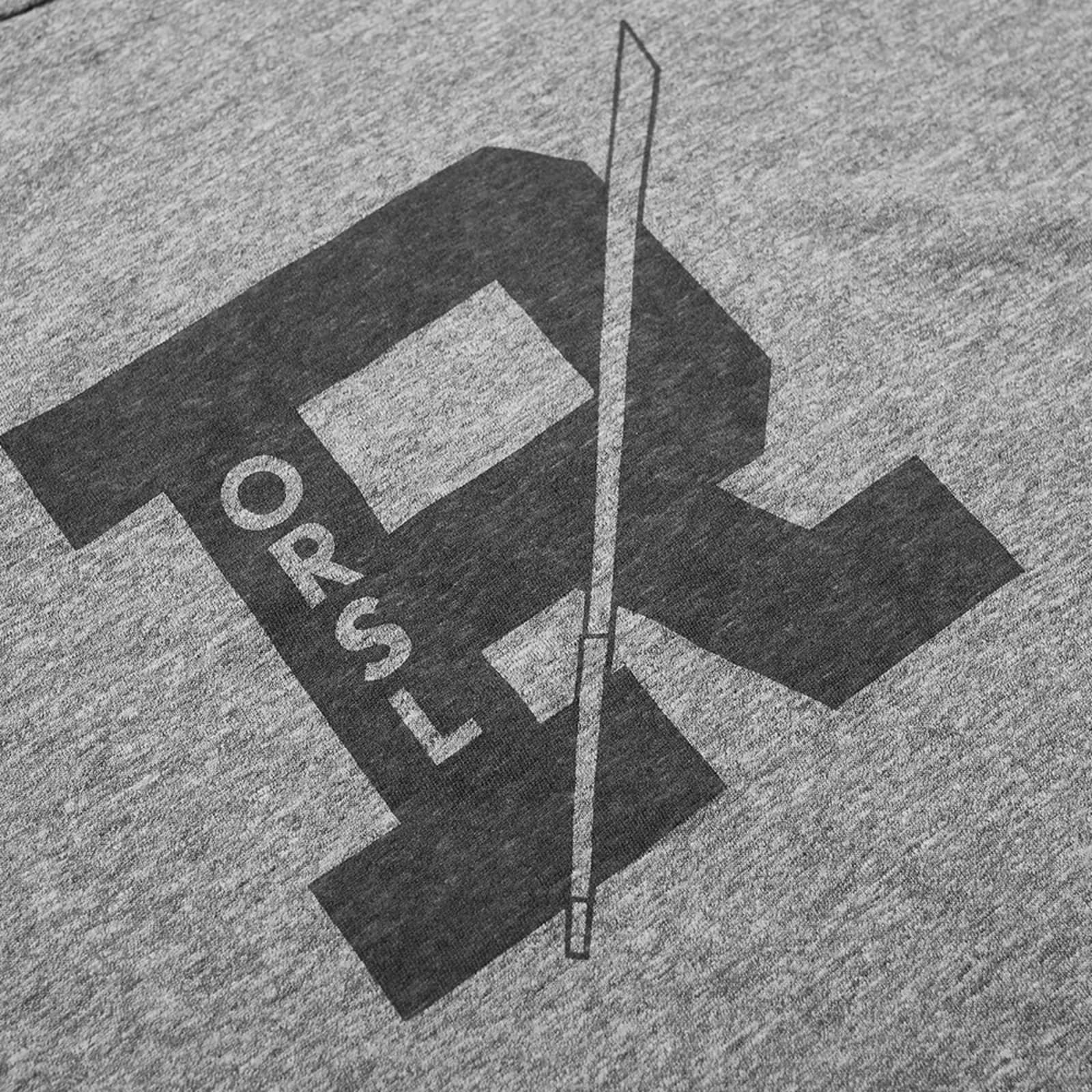 orSlow R-Print Logo T-Shirt - Grey Marl