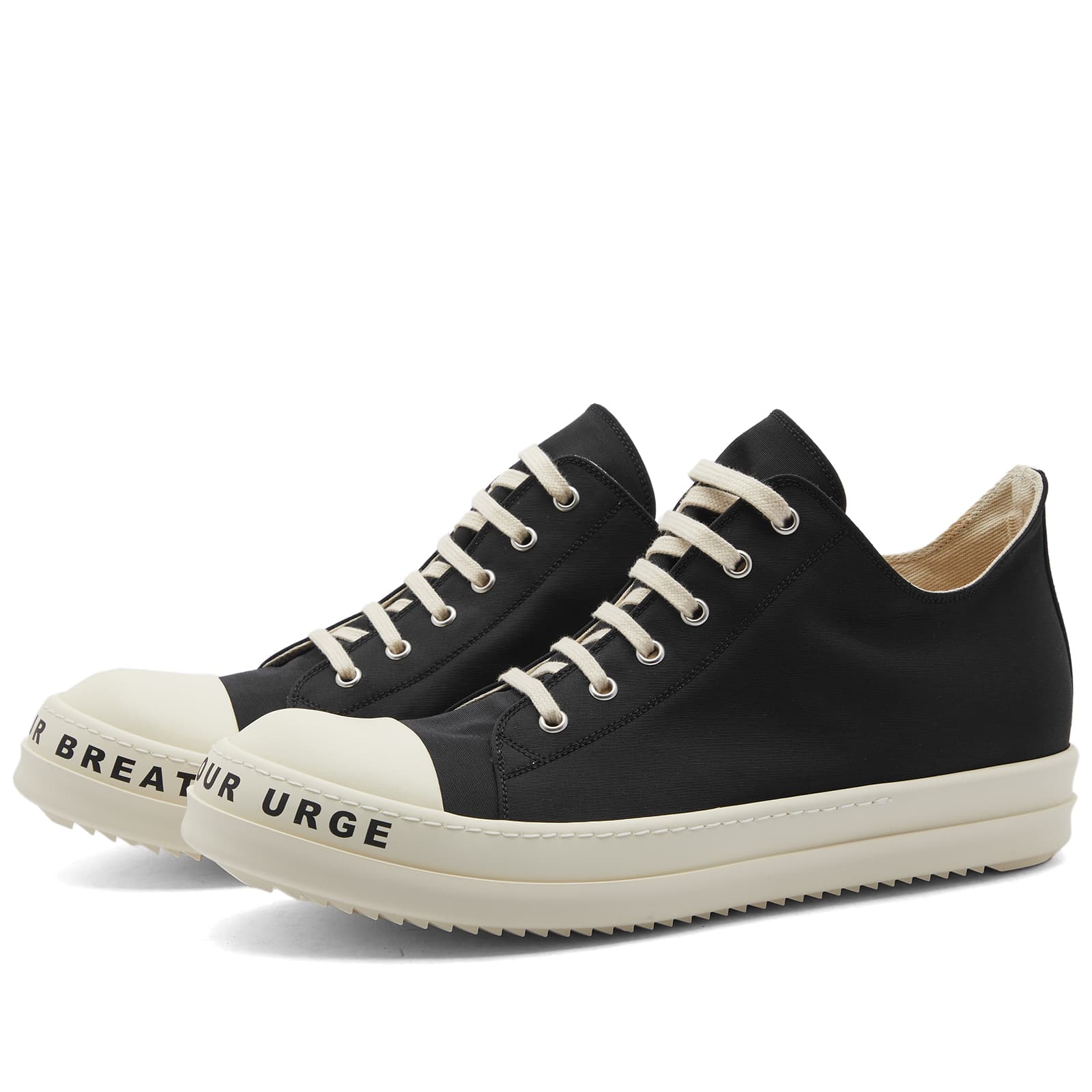 Rick Owens DRKSHDW Printed Sole Low Sneaks Sneaker - Black Milk