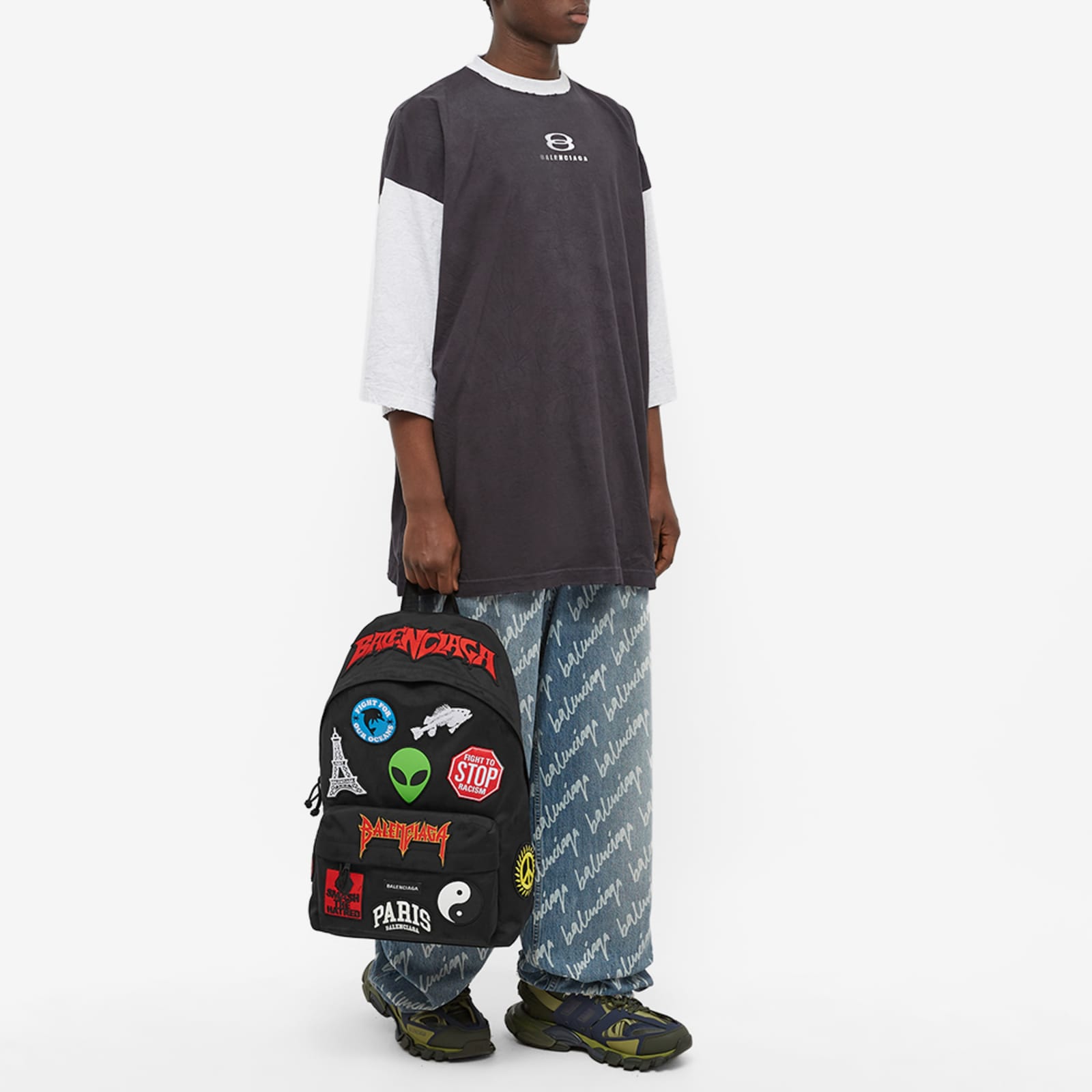 Balenciaga Multi Patch Explorer Backpack Black END. (US)