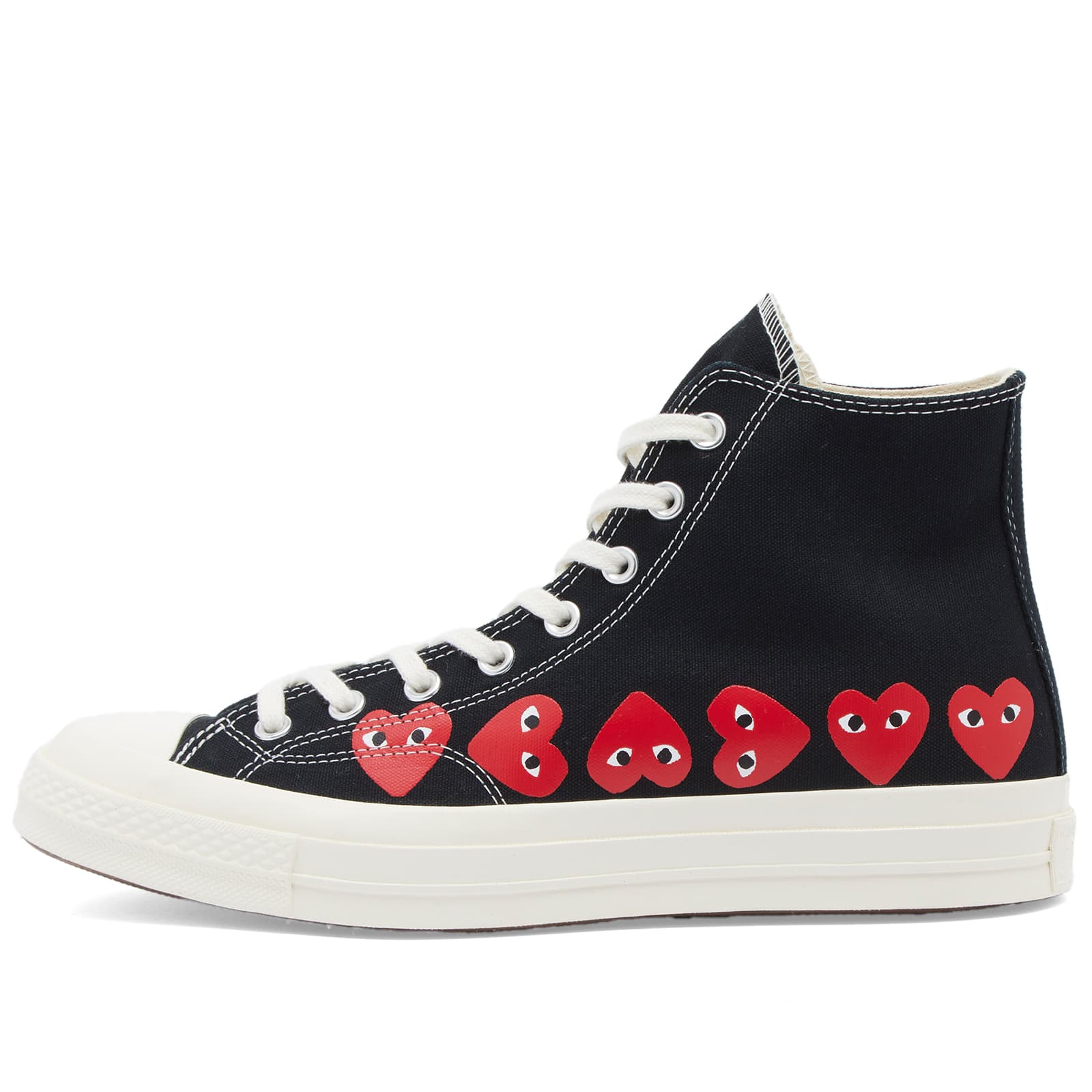 Comme des Garçons Play x Converse Multi Heart High Sneaker - Black