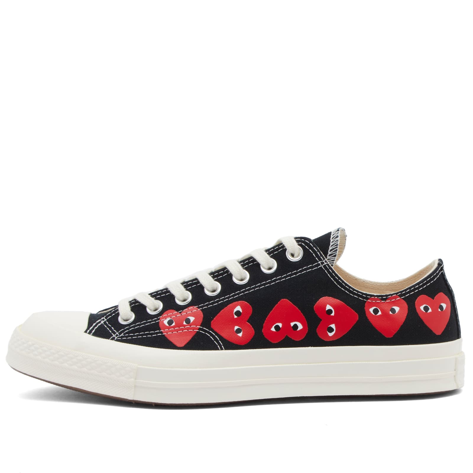 Comme des Garçons Play x Converse Multi Heart Low Sneaker - Black