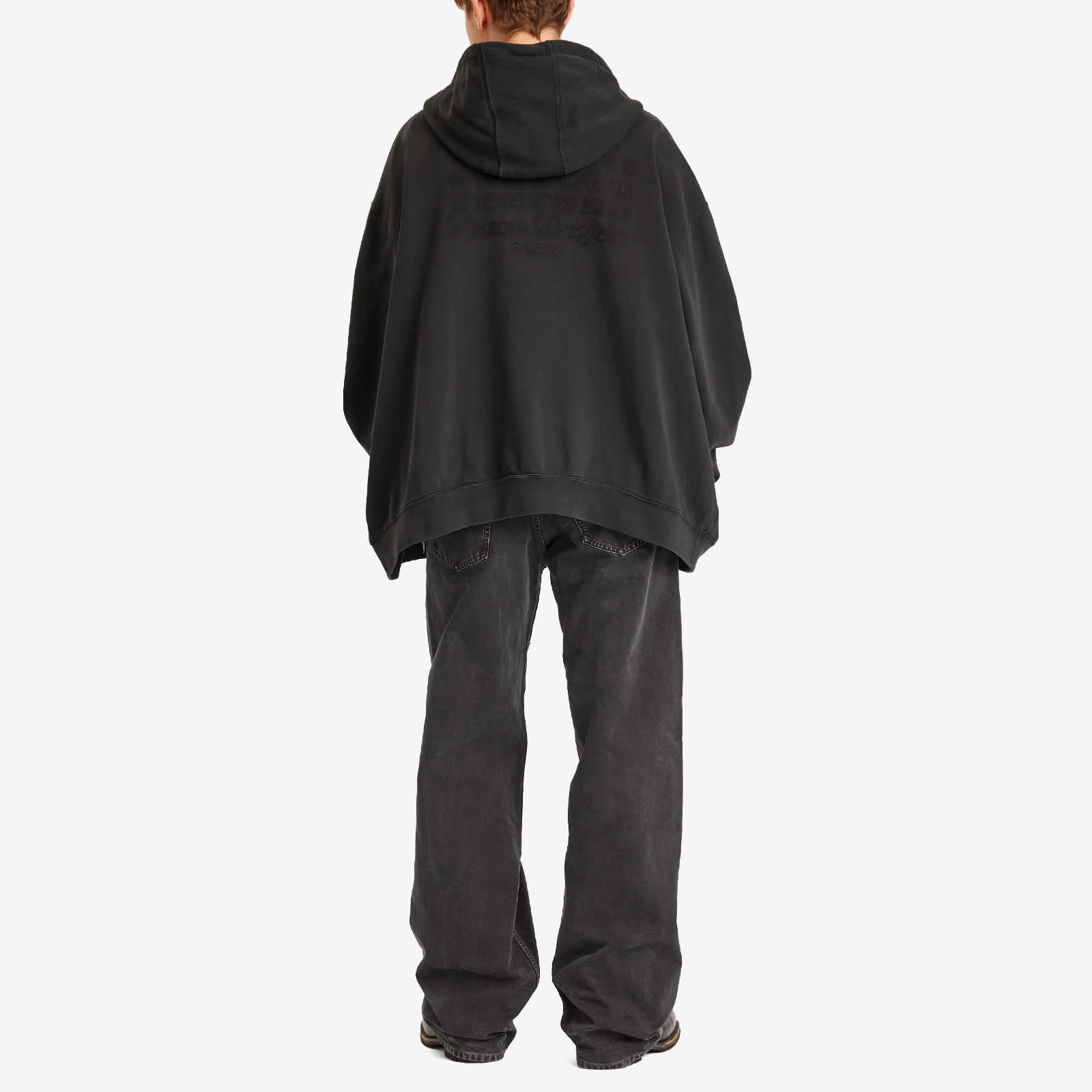 Maison Margiela Numbers Jersey Hoodie - Washed Black