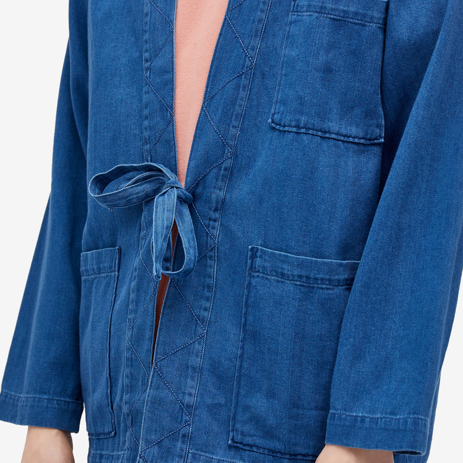universal works tie front jacket