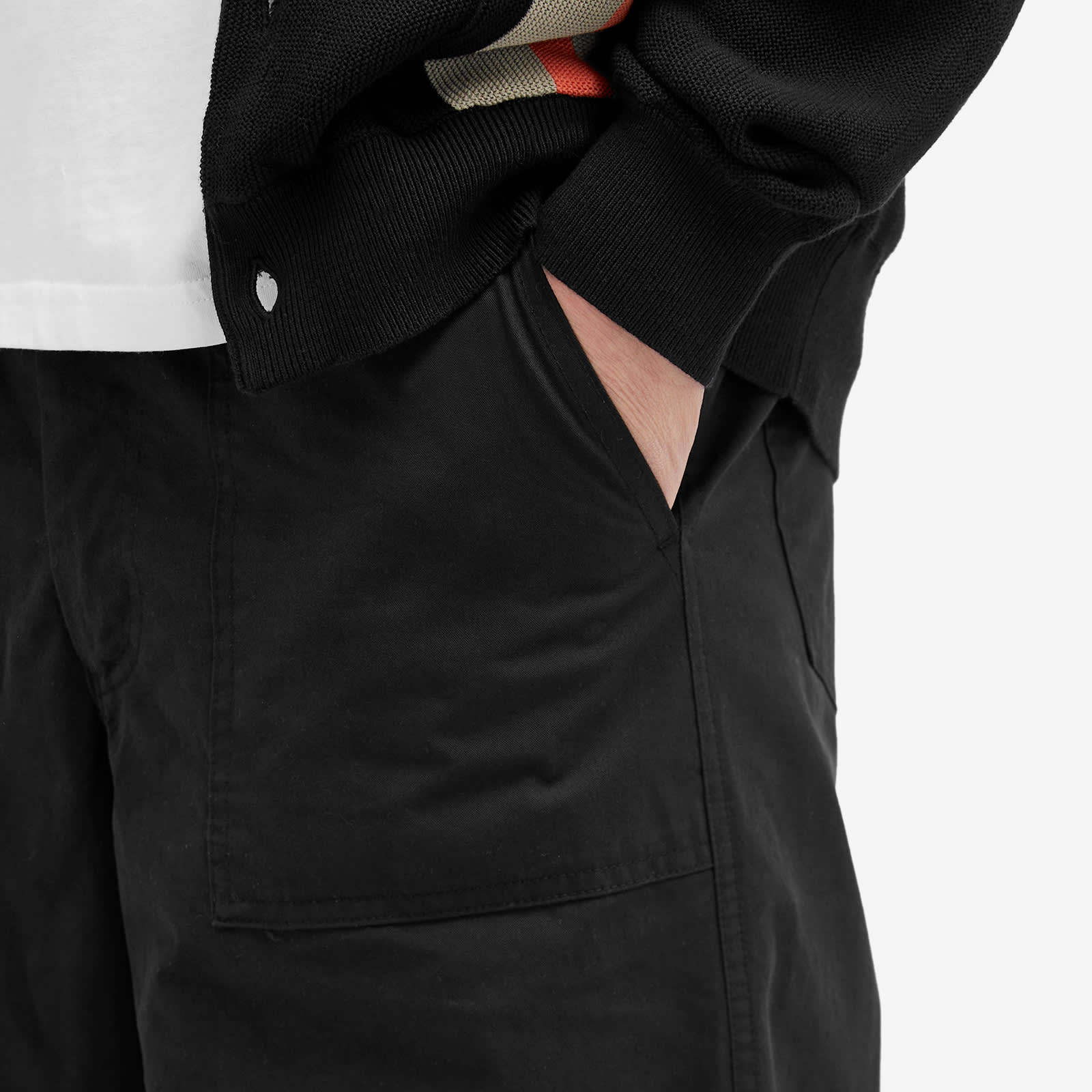 FrizmWORKS Banding Wide Fatigue Trousers - Black