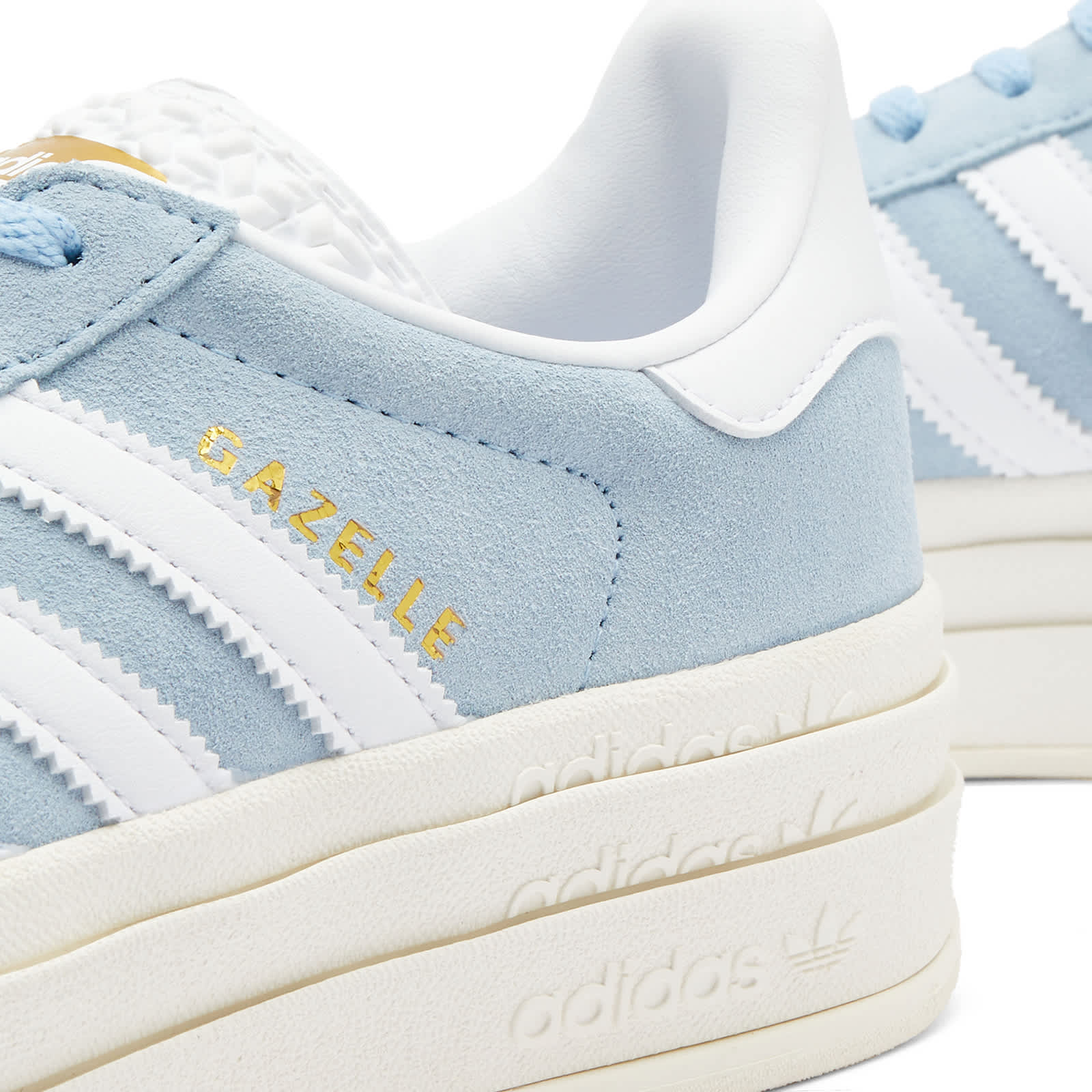 Adidas Gazelle Bold W - Clear Sky, White & Gold Met