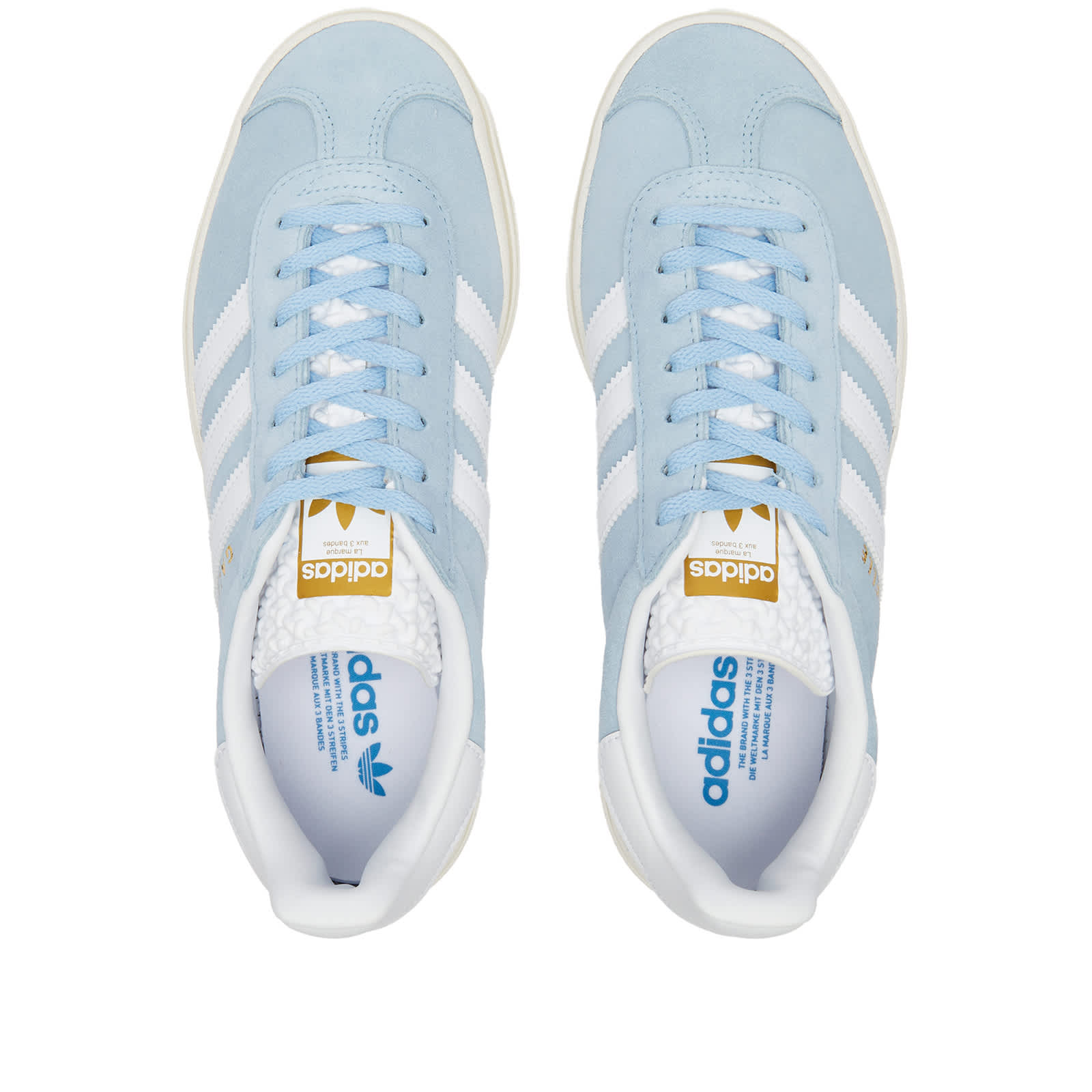 Adidas Gazelle Bold W - Clear Sky, White & Gold Met