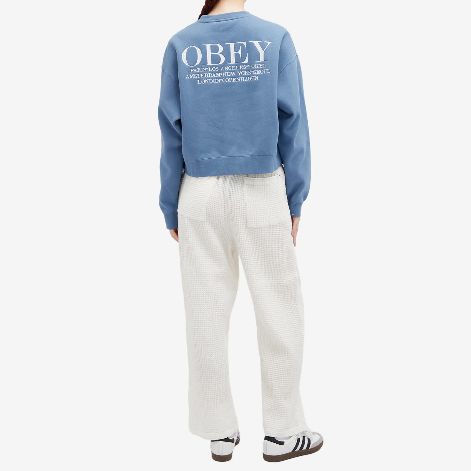 Obey Cities Crewneck Sweater - Coronet Blue