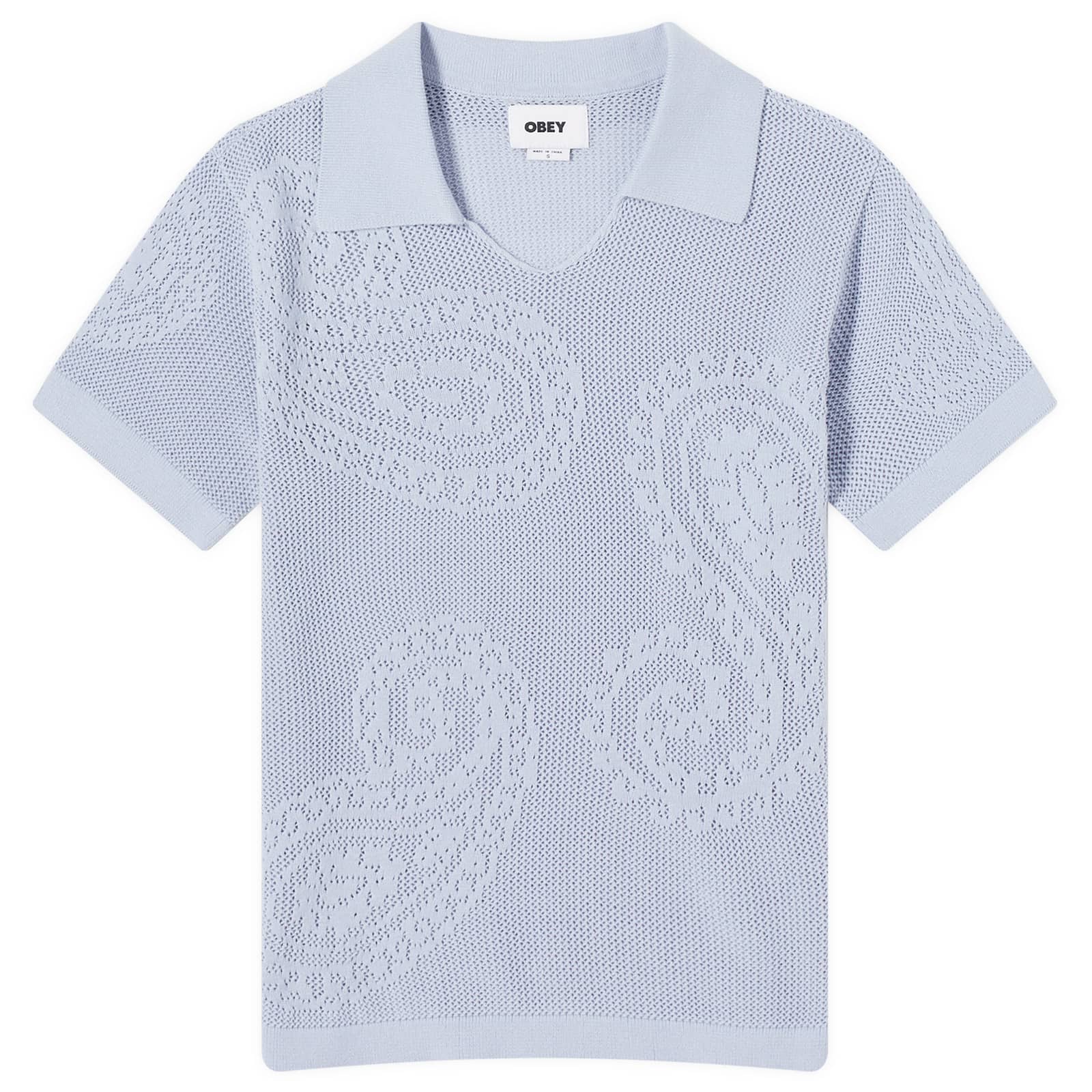 Obey Briana Open Knit Shirt - Hydrangea